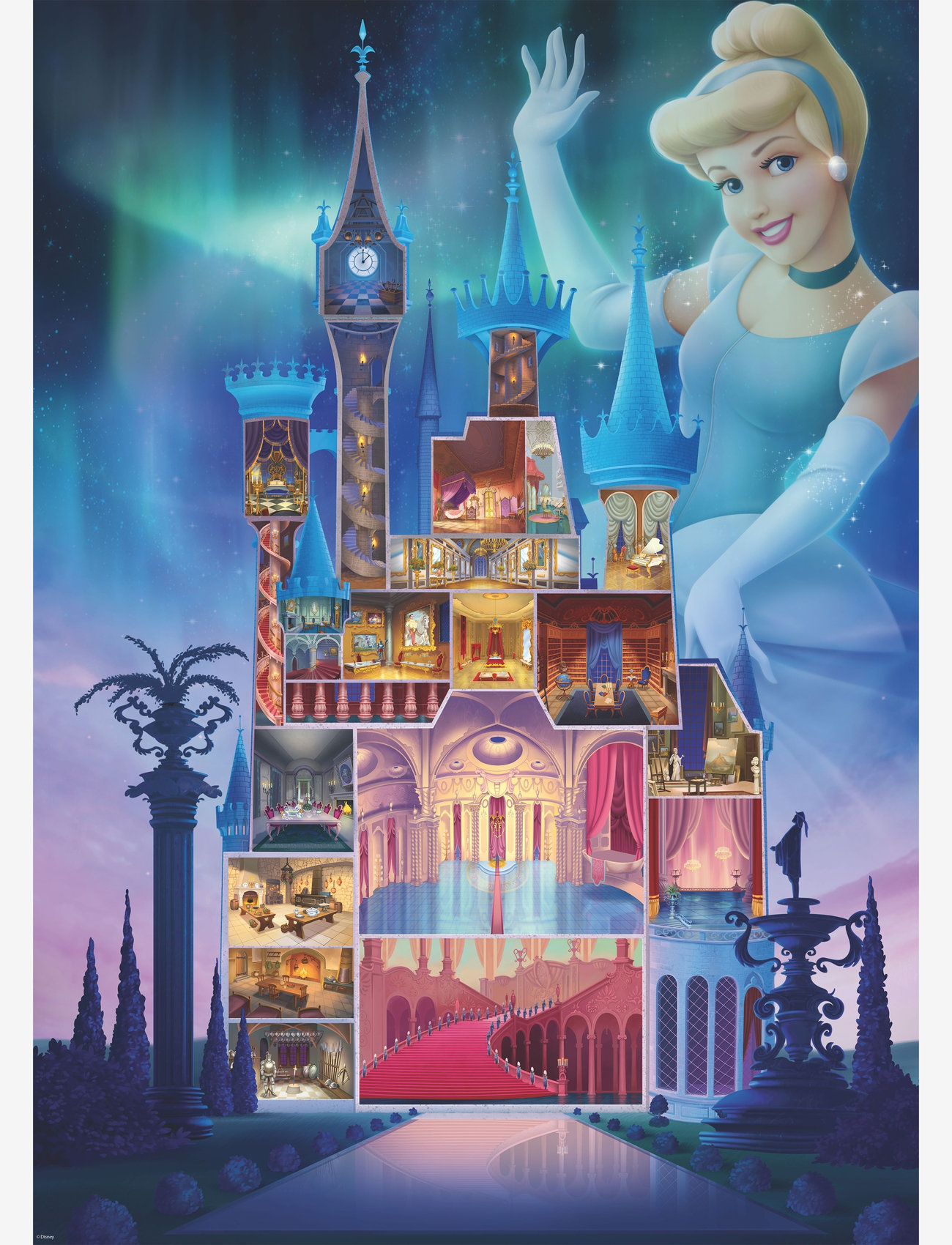 Ravensburger - Disney Castles Cinderella 1000p - klassiske puslespil - multi coloured - 1