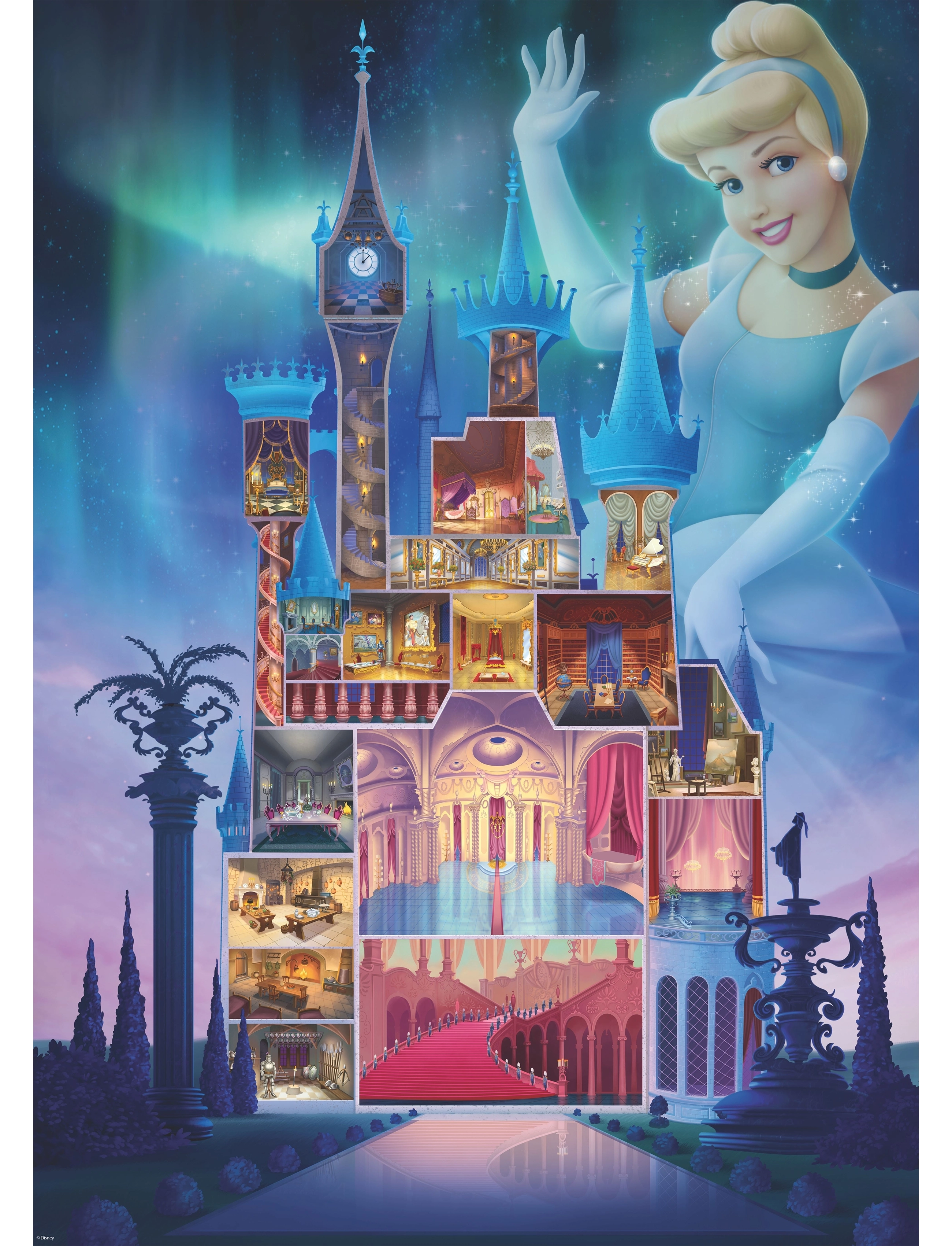 Ravensburger - Disney Castles Cinderella 1000p - klassiset palapelit - multi coloured - 1