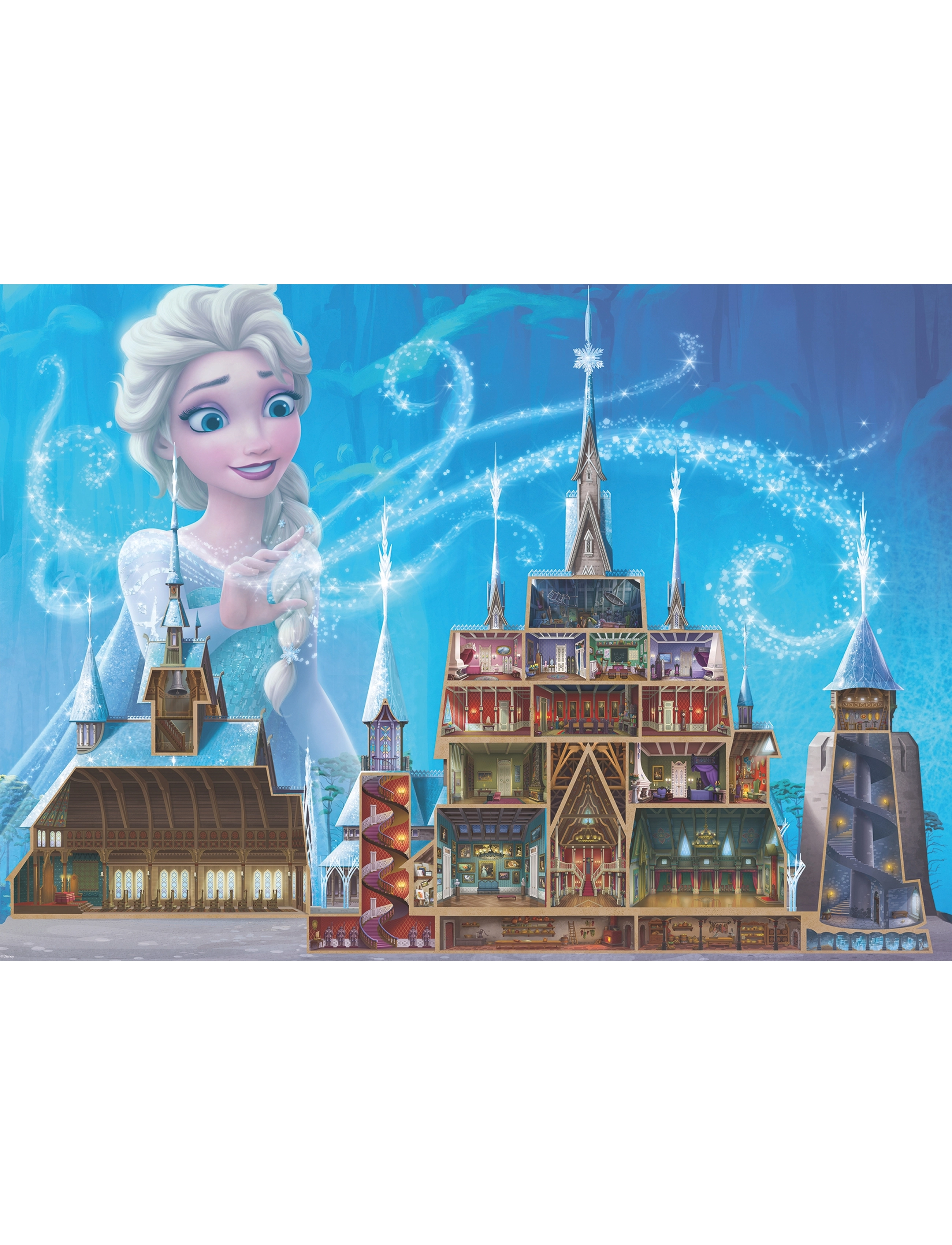 Ravensburger - Disney slott Elsa 1000p - klassiske puslespill - multi coloured - 1