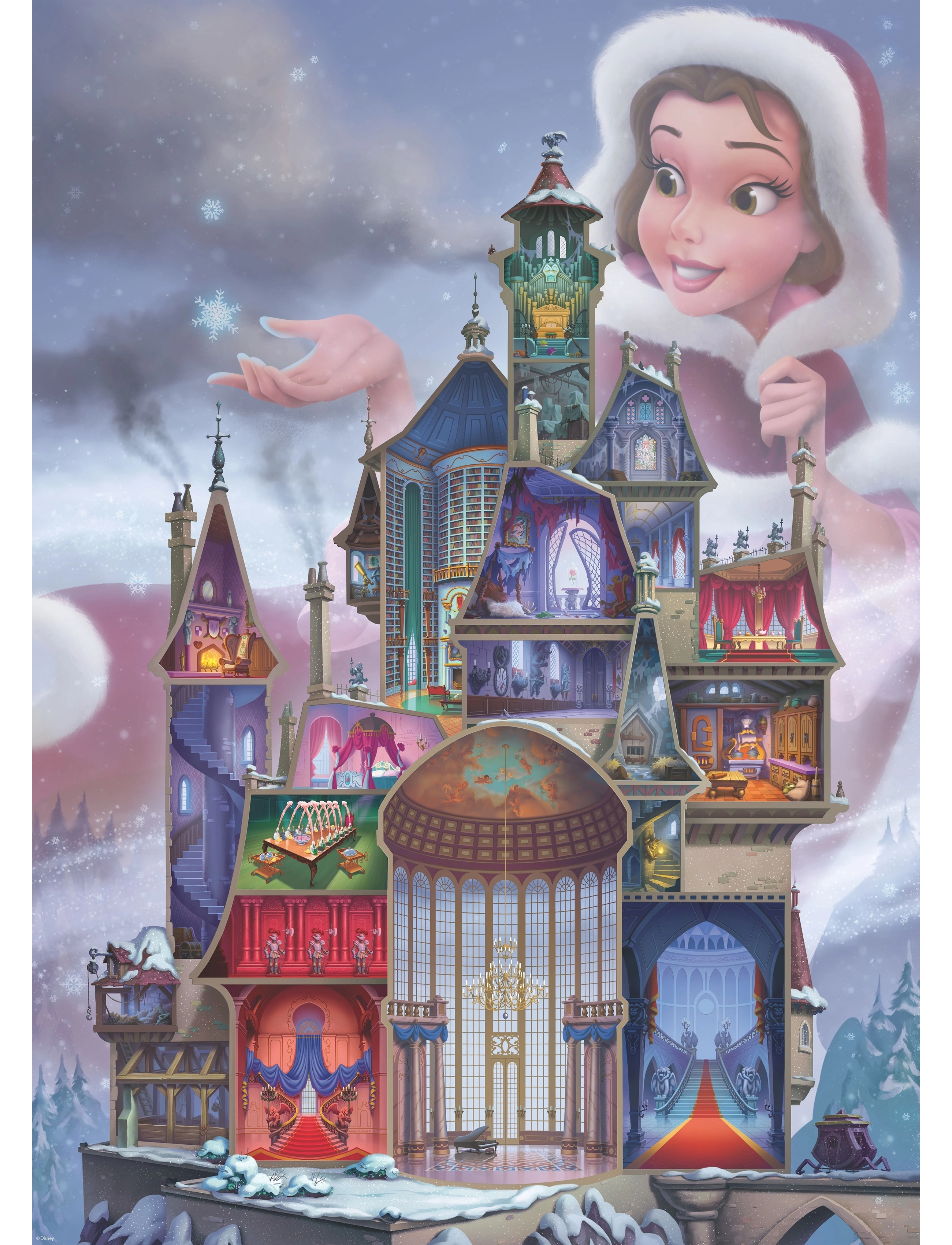 Ravensburger - Disney slott Belle 1000p - klassiske puslespill - multi coloured - 1