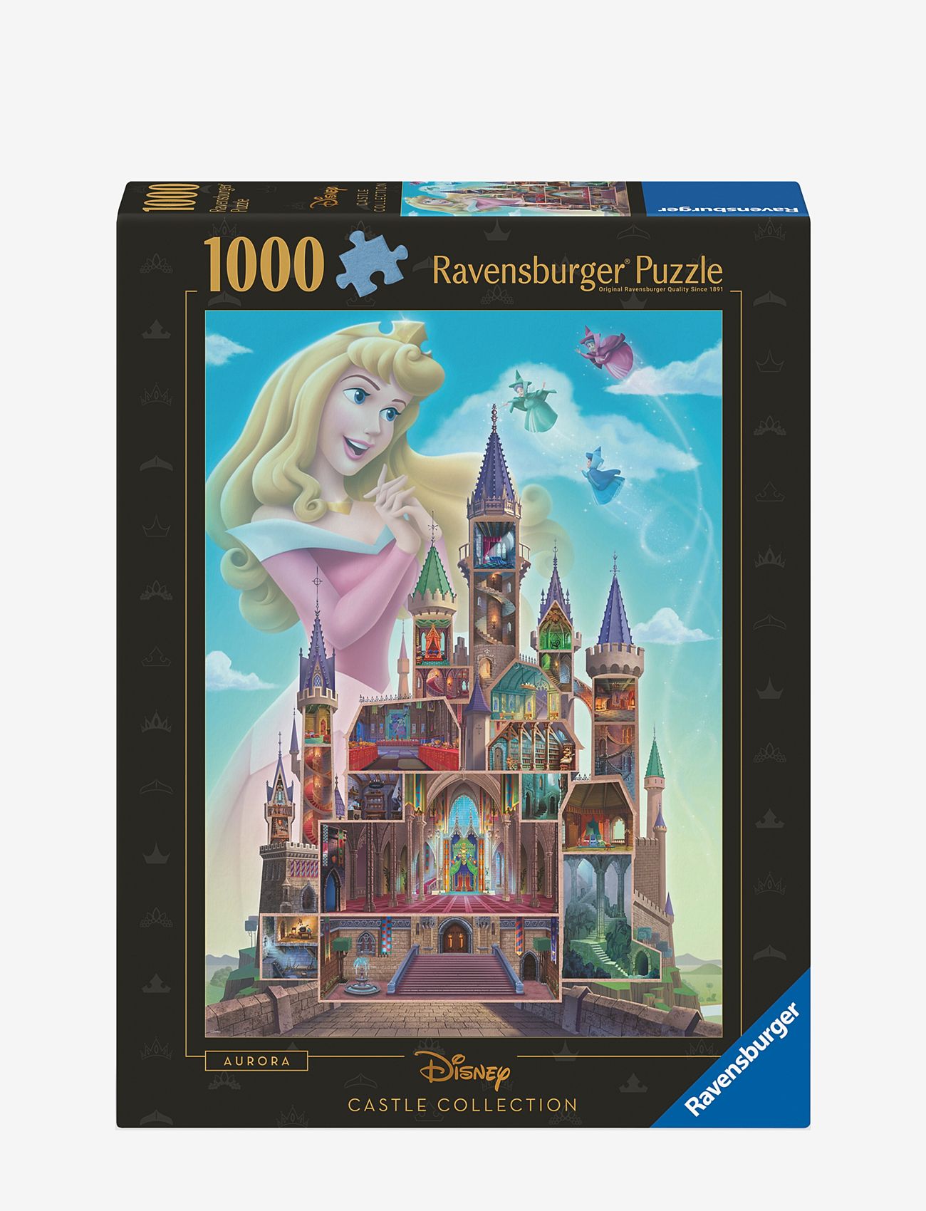 Ravensburger - Disney Castles Aurora 1000p - klassiske puslespil - multi coloured - 0