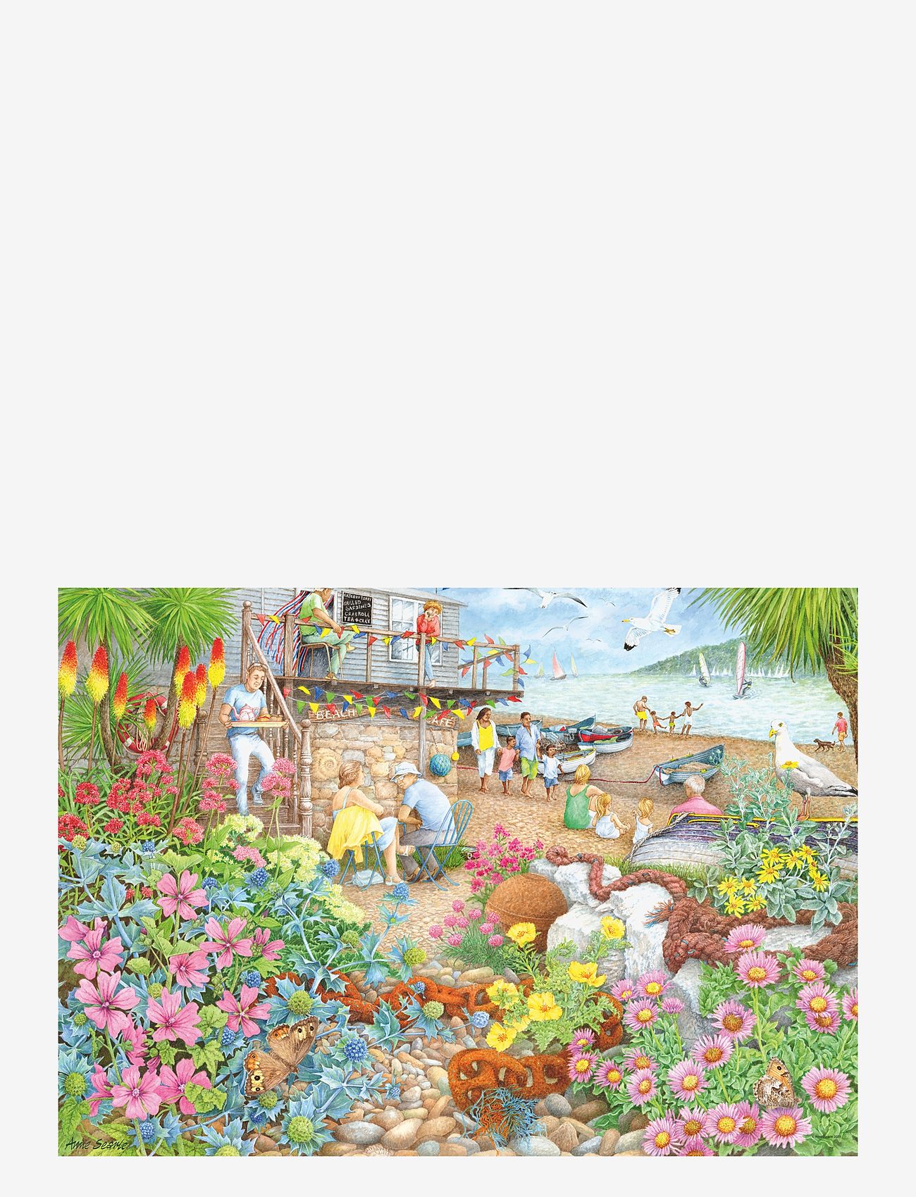 Ravensburger - Beach Garden Cafe 1000p - klassiska pussel - multi coloured - 1