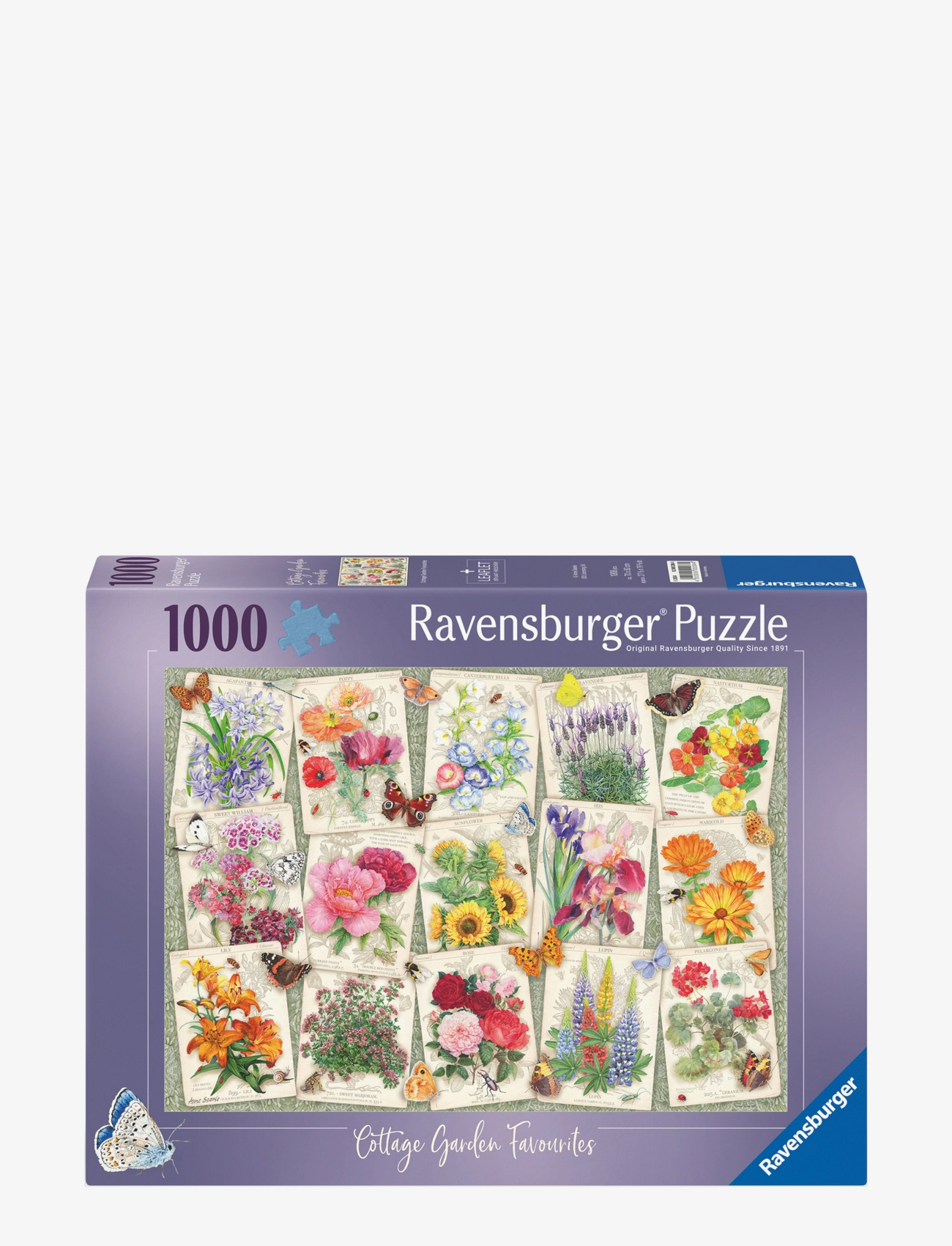 Ravensburger Garden Flowers 1000P, One Size, Multi/patterned, Puslespil > Klassiske Puslespil, Børn