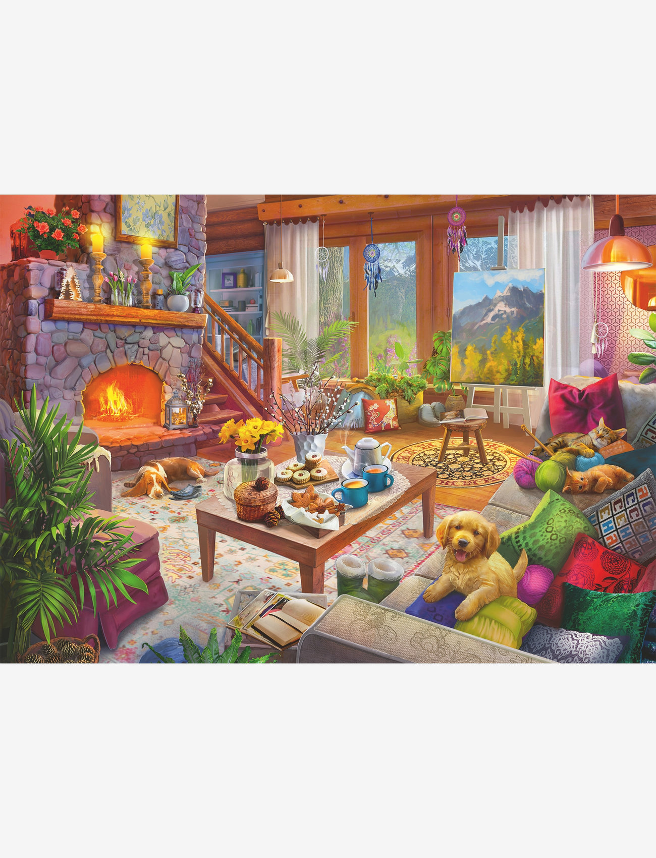 Ravensburger - Cozy Cabin 1000p - classic puzzles - multi coloured - 1
