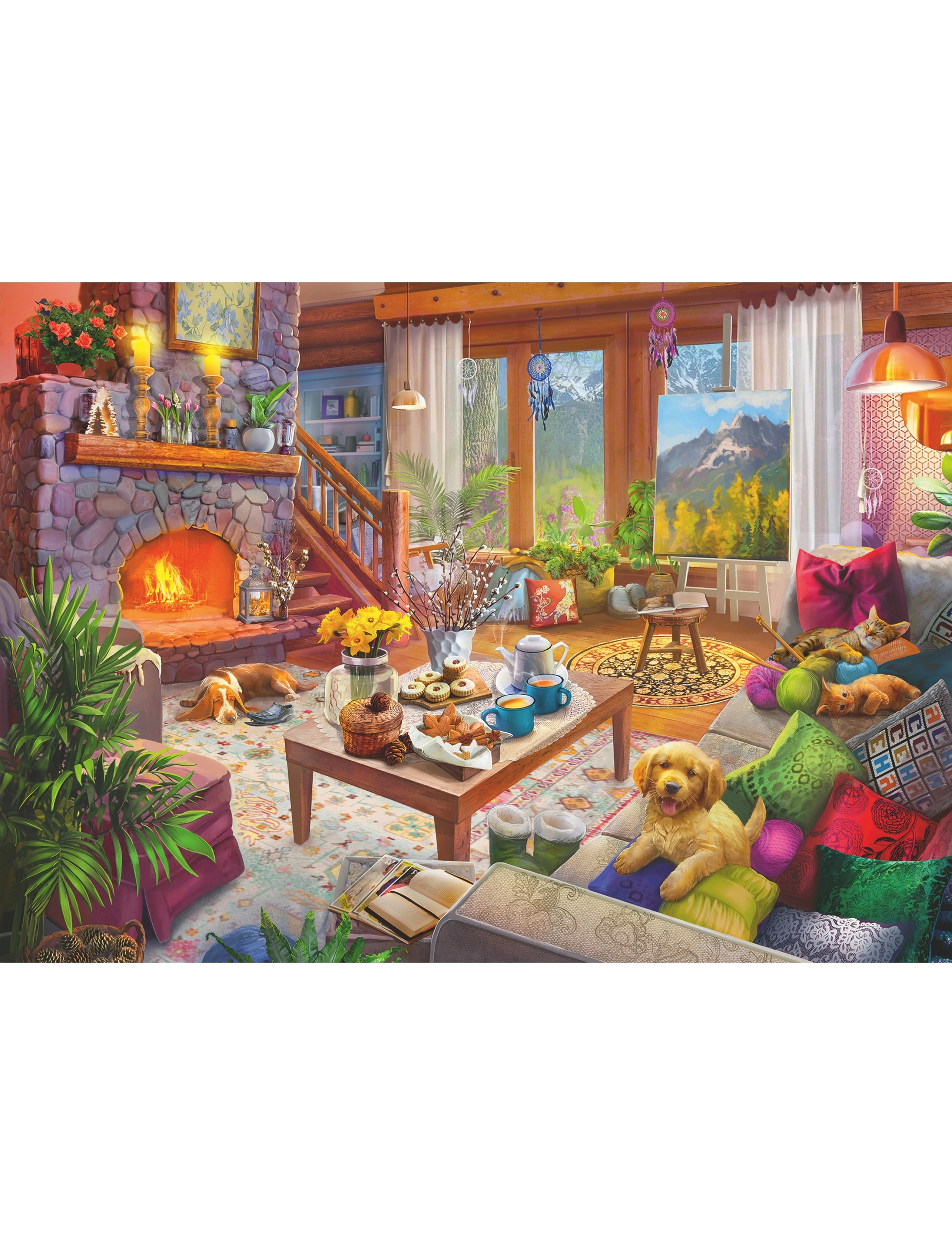 Ravensburger - Cozy Cabin 1000p - klassiske puslespil - multi coloured - 1