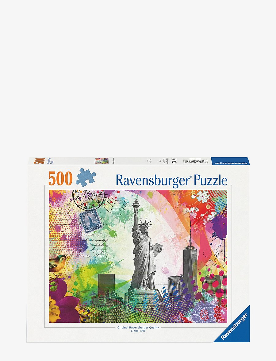 Ravensburger - New York Postcard 500p - klassísk púsl - multi coloured - 0