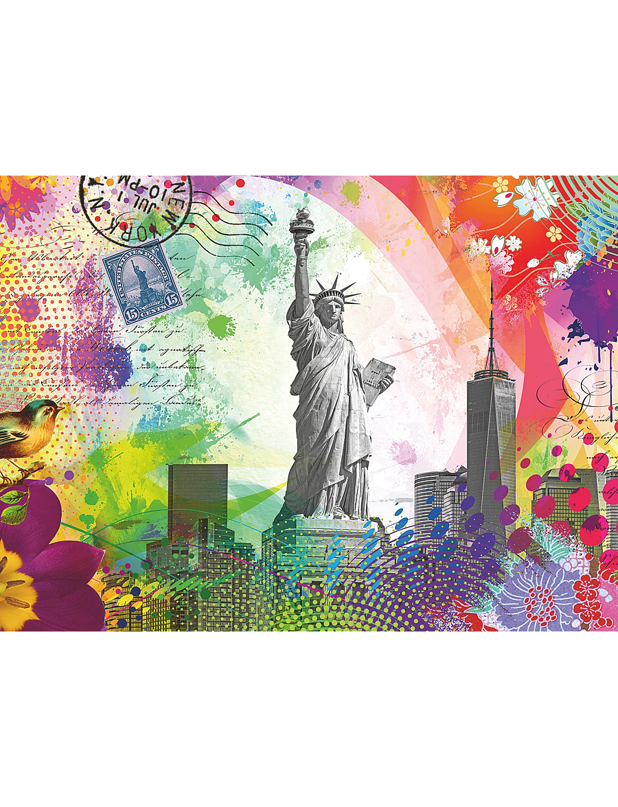 Ravensburger - New York Postcard 500p - klassísk púsl - multi coloured - 1