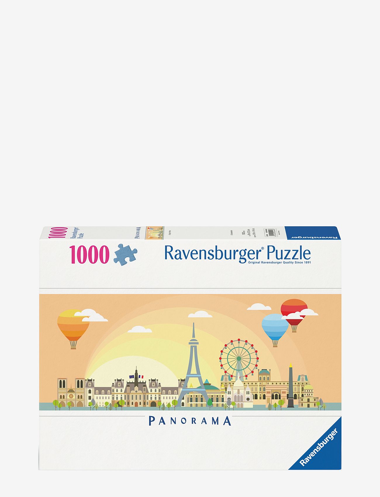 Ravensburger - Air Ballon Over Paris 1000p - classic puzzles - multi coloured - 0