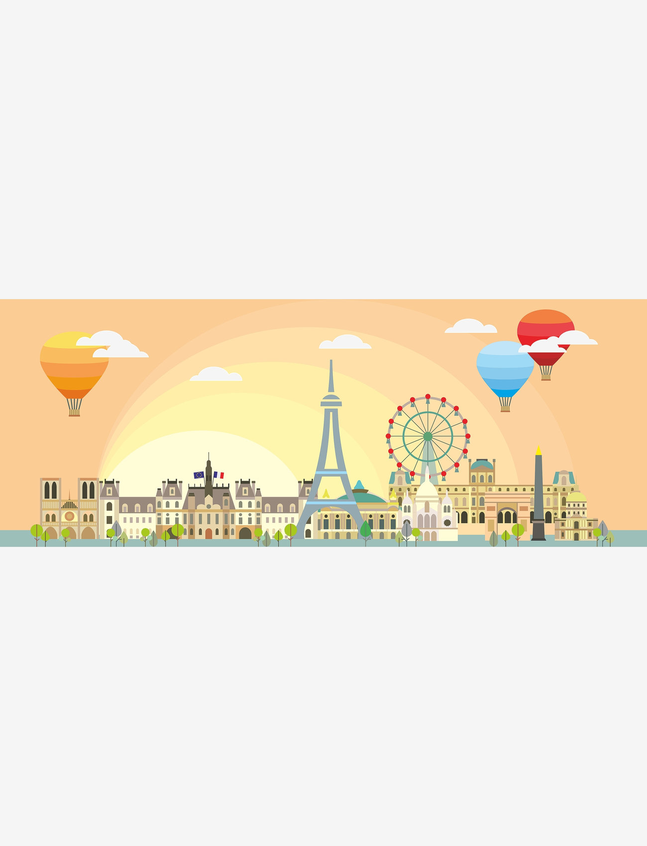 Ravensburger - Air Ballon Over Paris 1000p - classic puzzles - multi coloured - 1