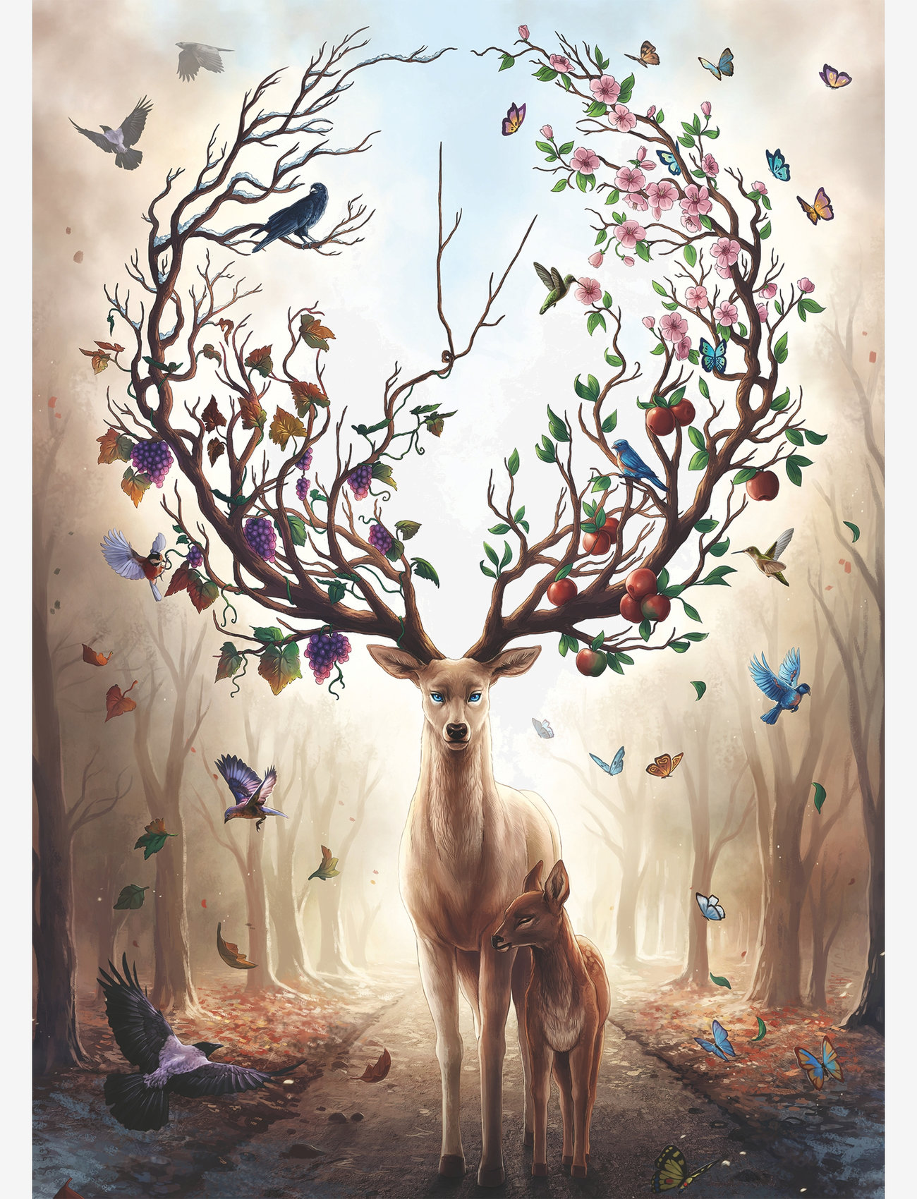 Ravensburger - Fantasy Deer 1000p - klassiske puslespil - multi coloured - 1