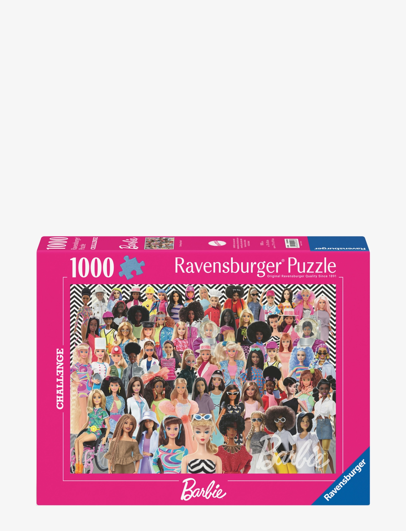Ravensburger Barbie Challenge 1000P, Puslespil, Multi/mønstret, Str: ONE SIZE