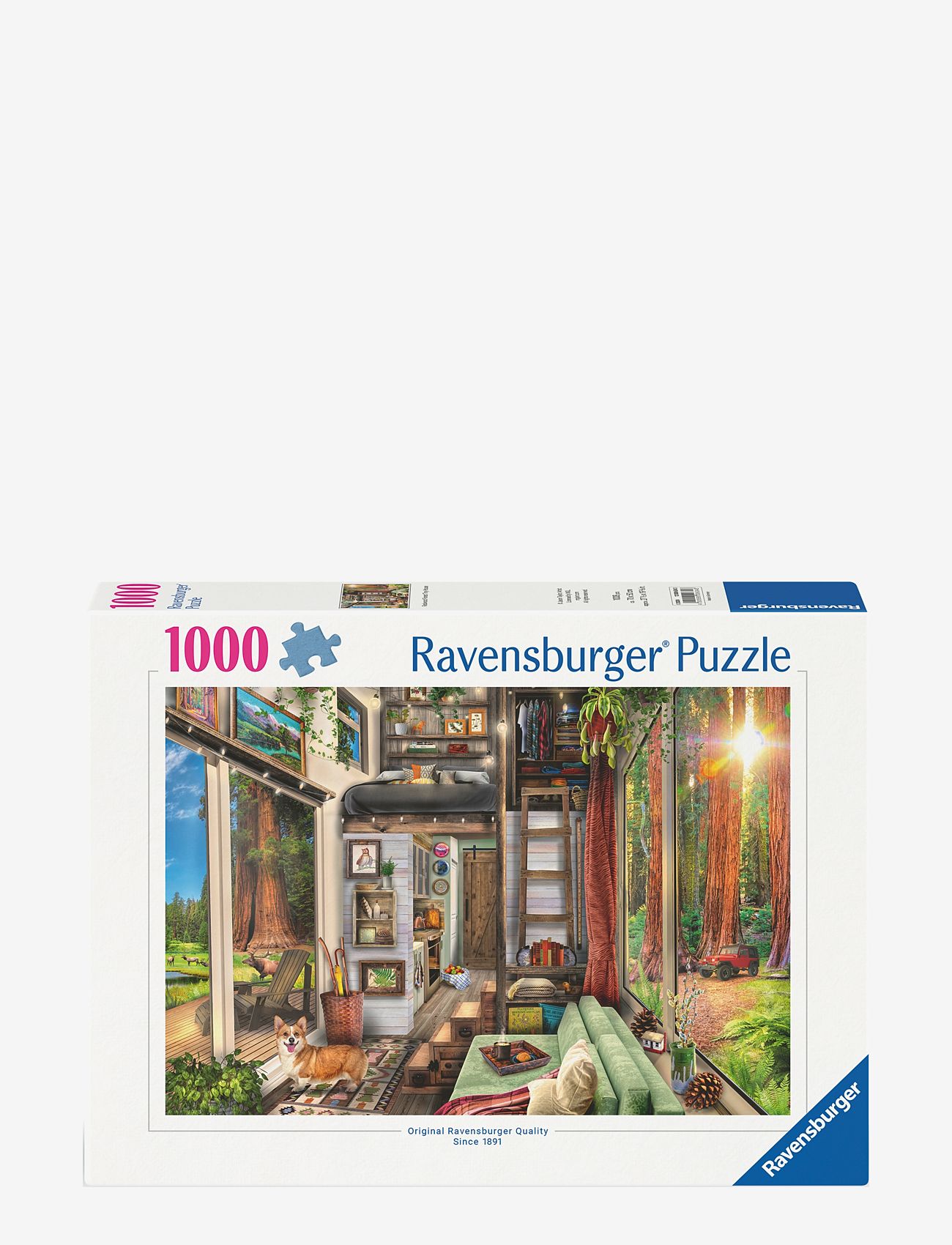 Ravensburger - Redwood Forest Tiny House 1000p - classic puzzles - multi coloured - 0