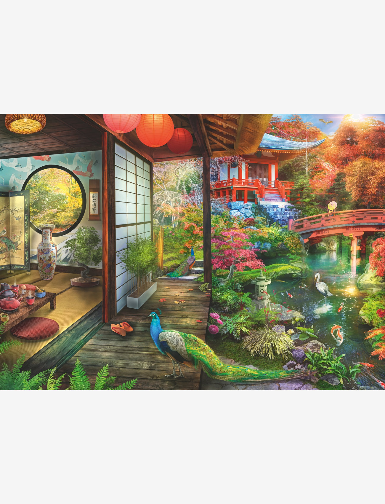 Ravensburger - Japanese Garden Teahouse Kyoto 1000p - klassiske puslespil - multi coloured - 1