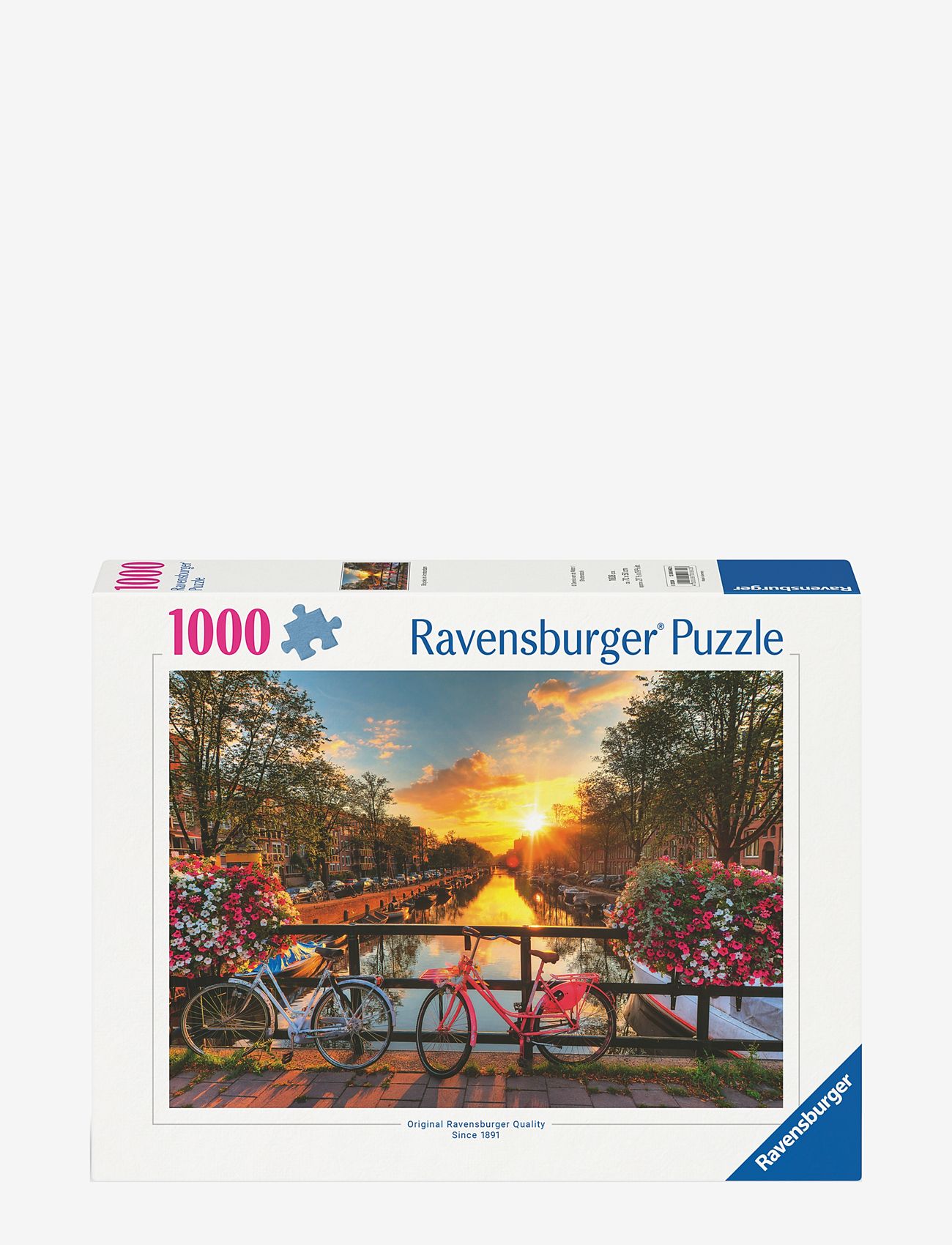 Ravensburger - Bicycles In Amsterdam 1000p - klassiske puslespil - multi coloured - 0
