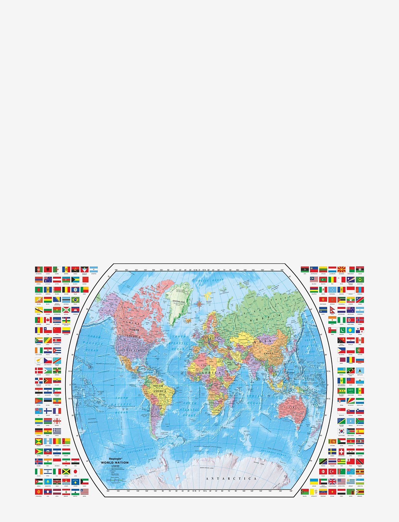Ravensburger - Political World Map 1000p - klassiske puslespil - multi coloured - 1