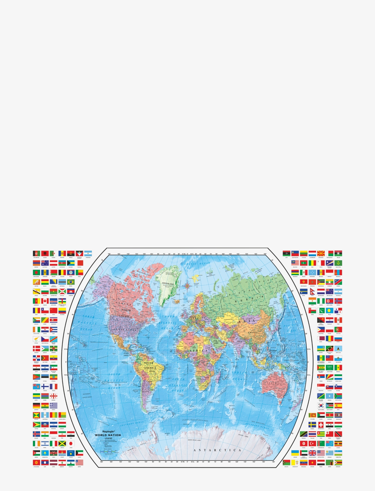 Ravensburger - Political World Map 1000p - klassiset palapelit - multi coloured - 1
