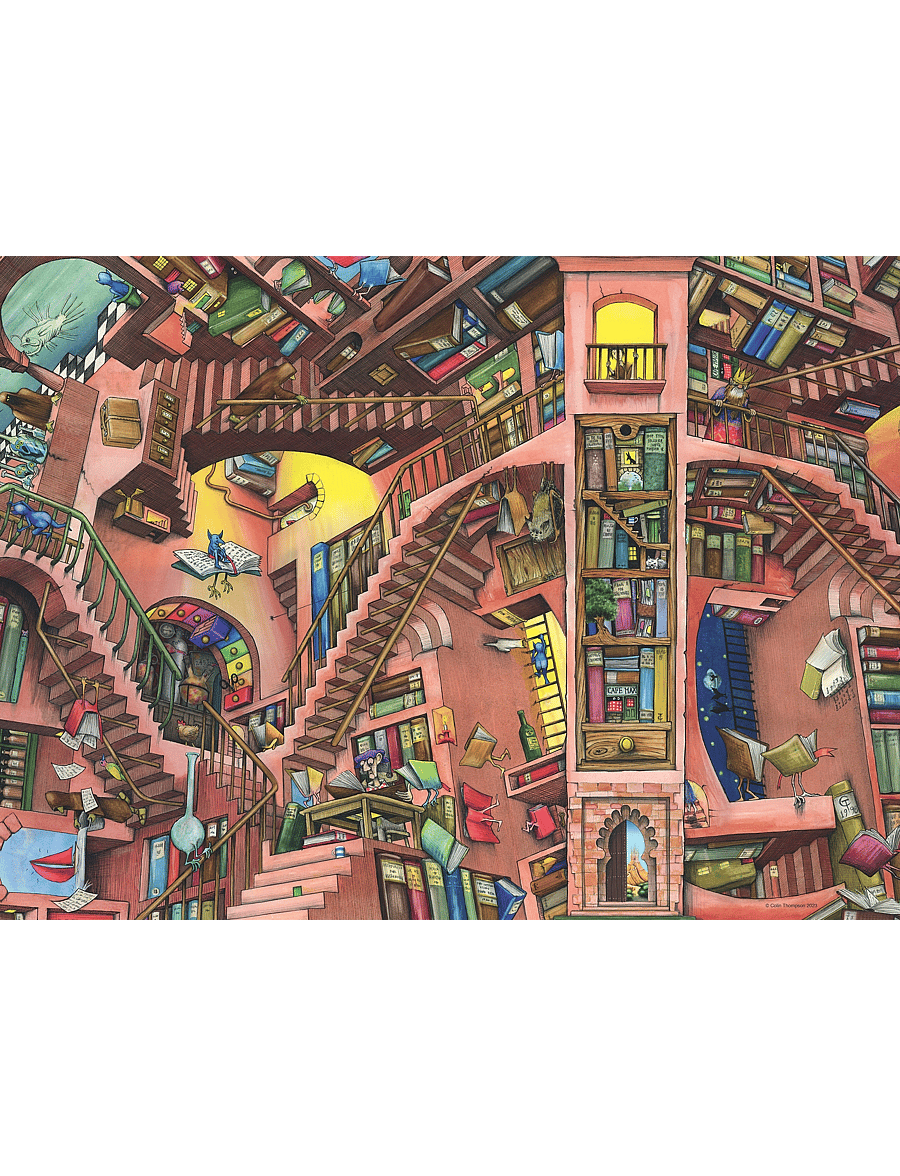 Ravensburger - Ludicrous Library 500p - klassiske puslespil - multi coloured - 1
