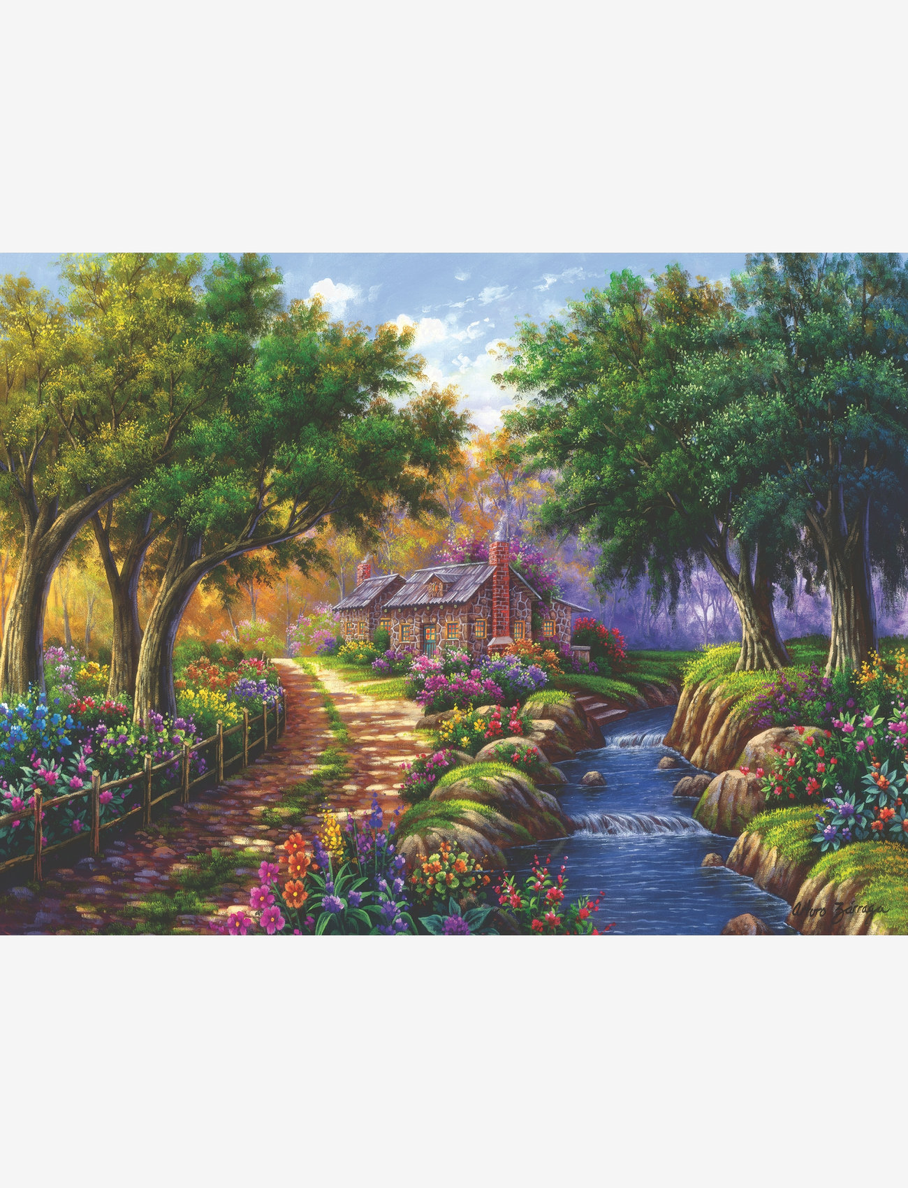 Ravensburger - Cottage by the River 1500p - klassiske puslespil - multi coloured - 1