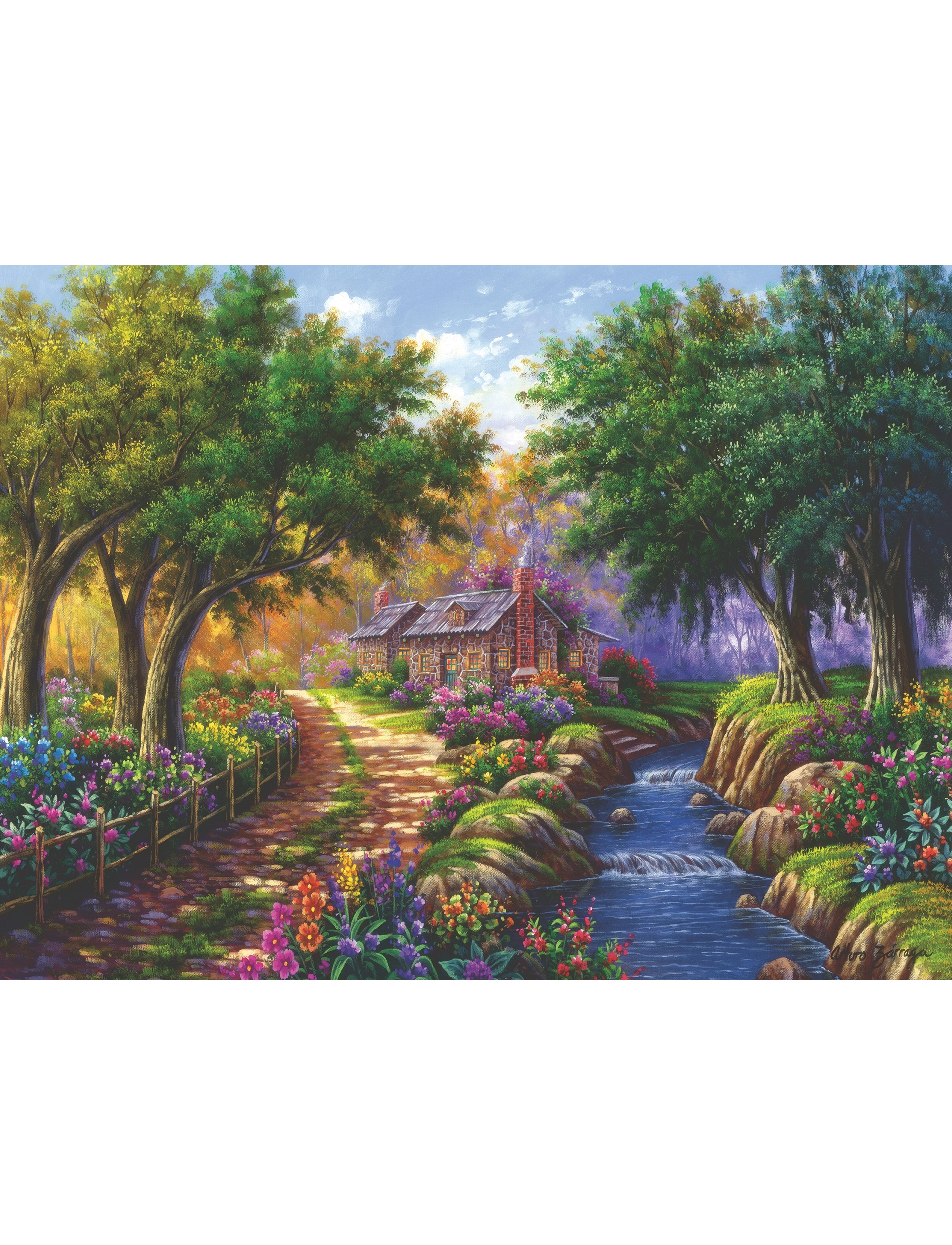 Ravensburger - Cottage by the River 1500p - klassiset palapelit - multi coloured - 1