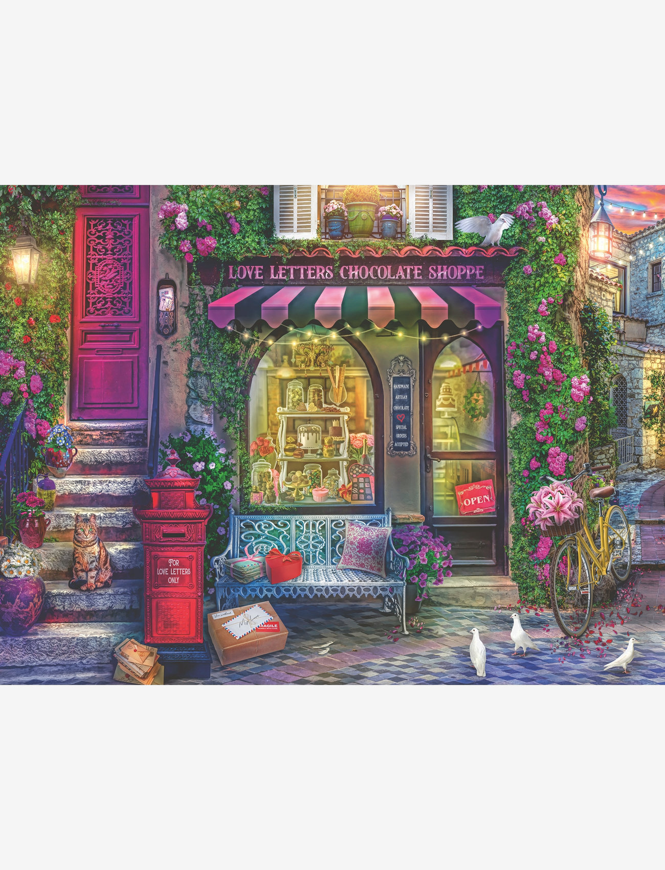 Ravensburger - Love Letters Chocolate Shop 1500p - klassiske puslespil - multi coloured - 1