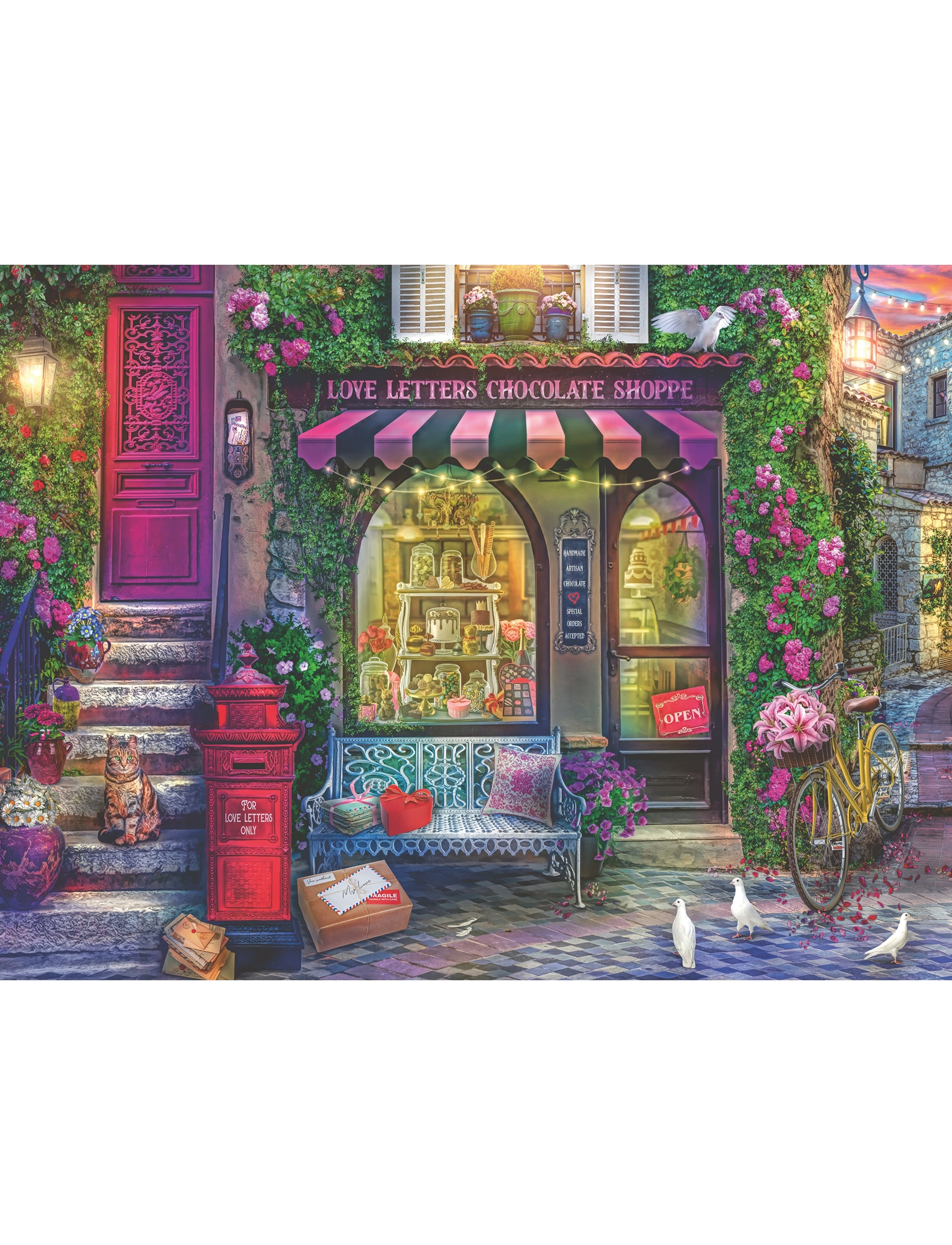Ravensburger - Love Letters Chocolate Shop 1500p - klassiska pussel - multi coloured - 1
