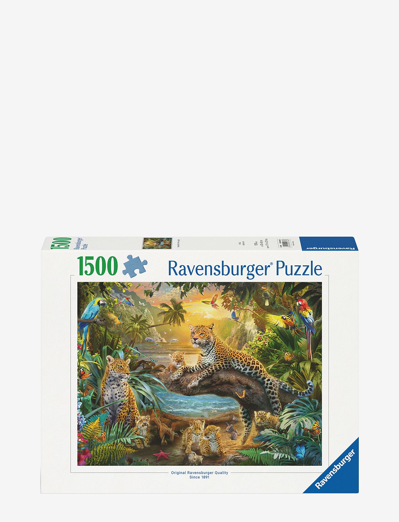 Ravensburger - Leopard Family In The Jungle 1500p - klassiska pussel - multi coloured - 0