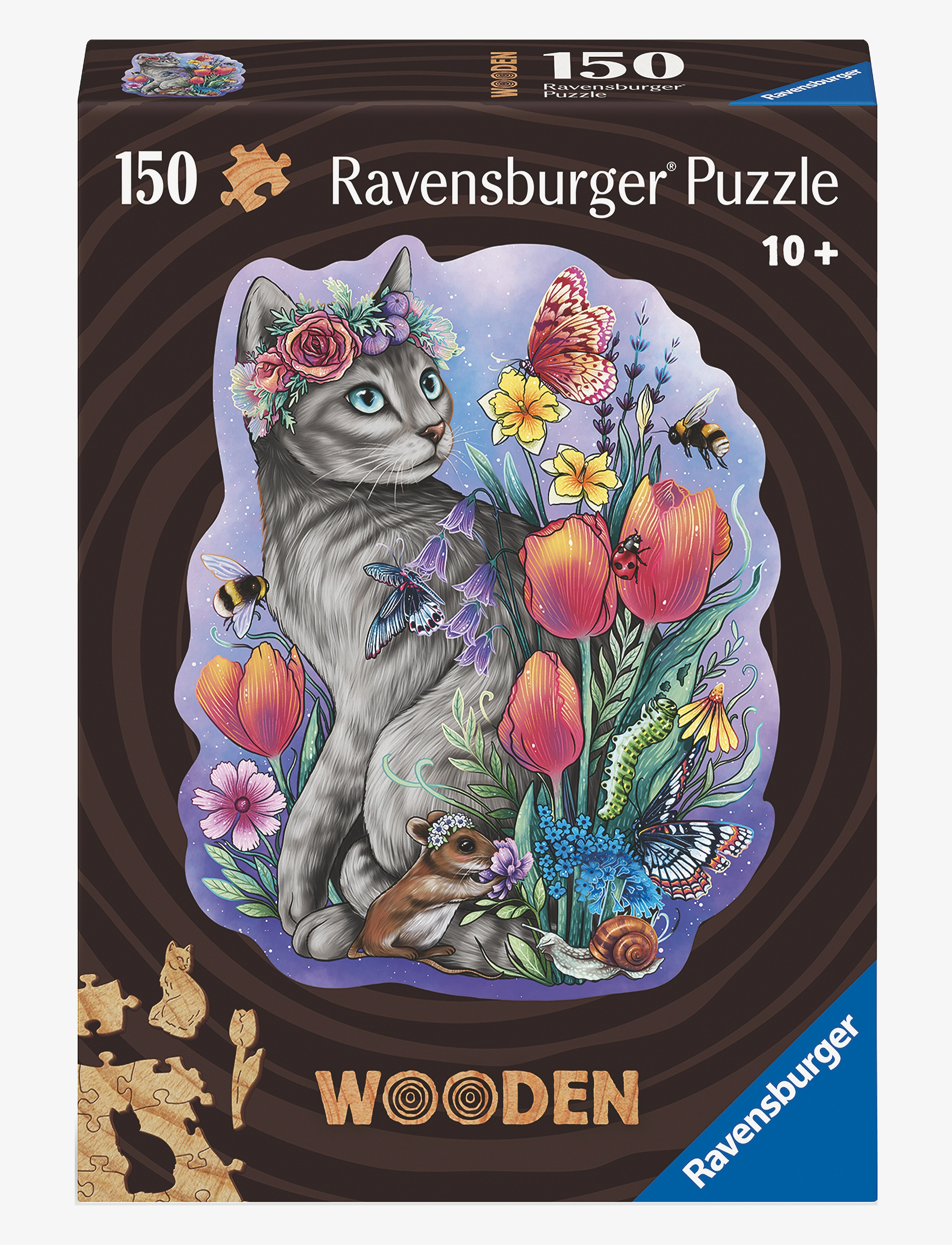 Ravensburger Wooden Lovely Cat - 15 Whimsies 150p - 4 for 3 - MULTI COLOURED / multi
