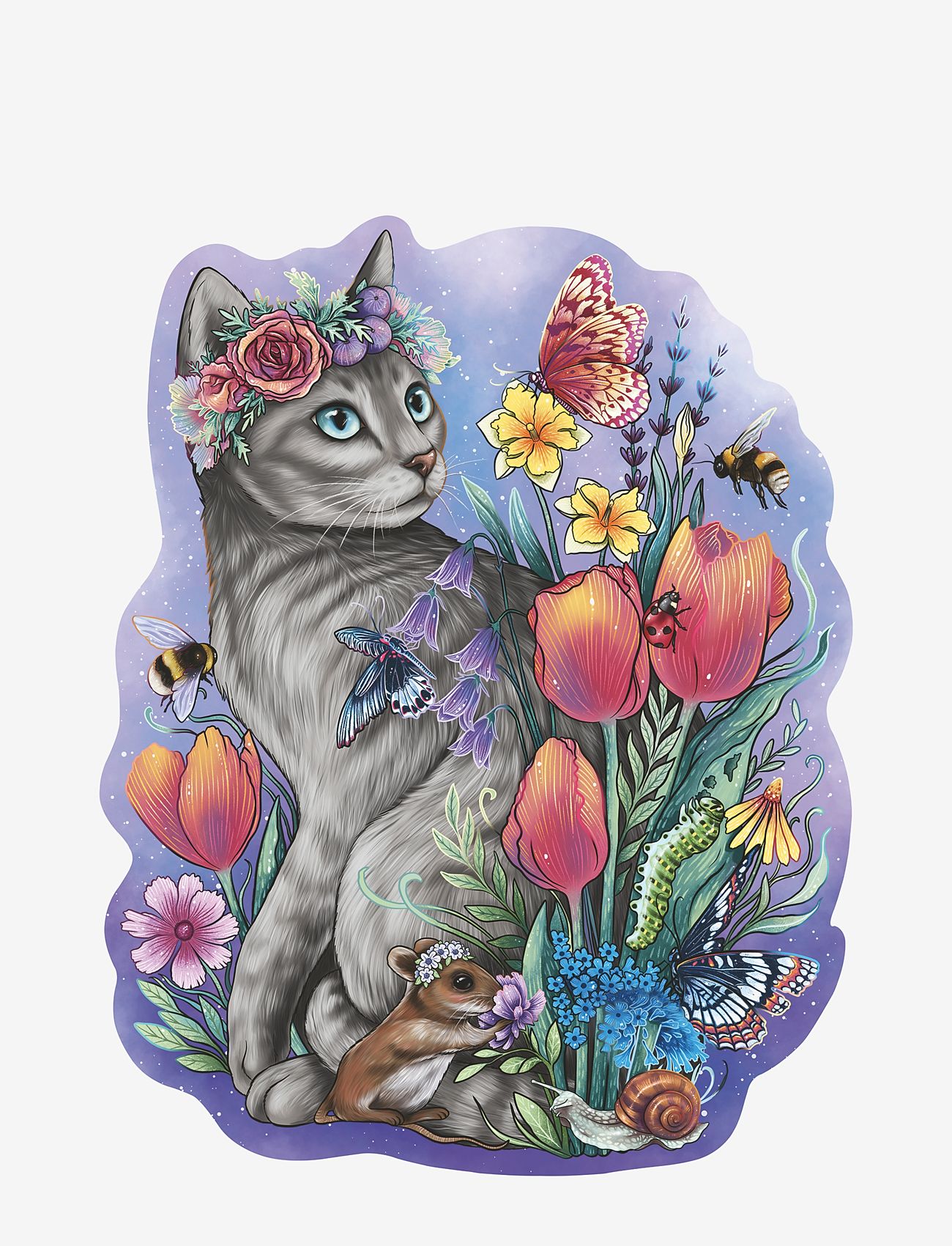 Ravensburger - Wooden Lovely Cat - 15 Whimsies 150p - klassiske puslespil - multi coloured - 1