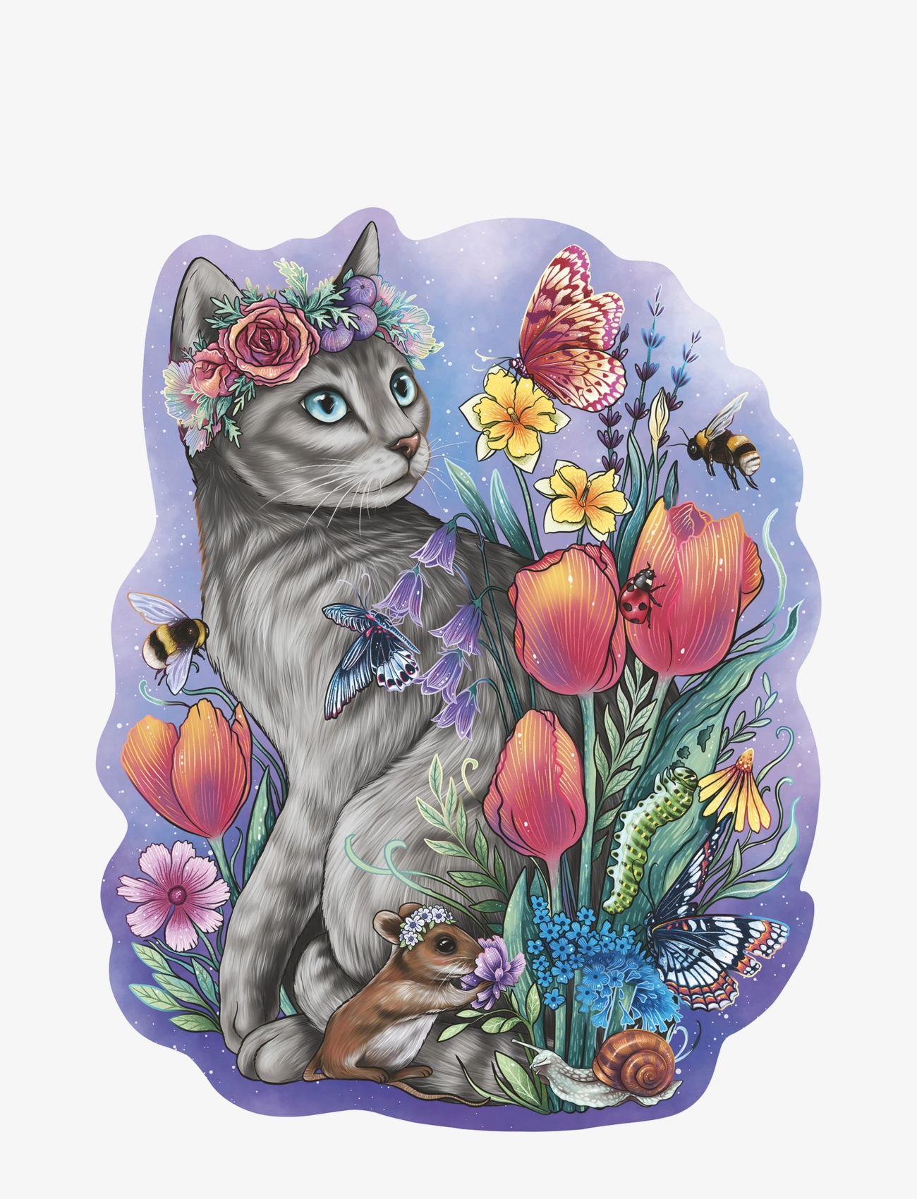 Ravensburger - Wooden Lovely Cat - 15 Whimsies 150p - klassiska pussel - multi coloured - 1