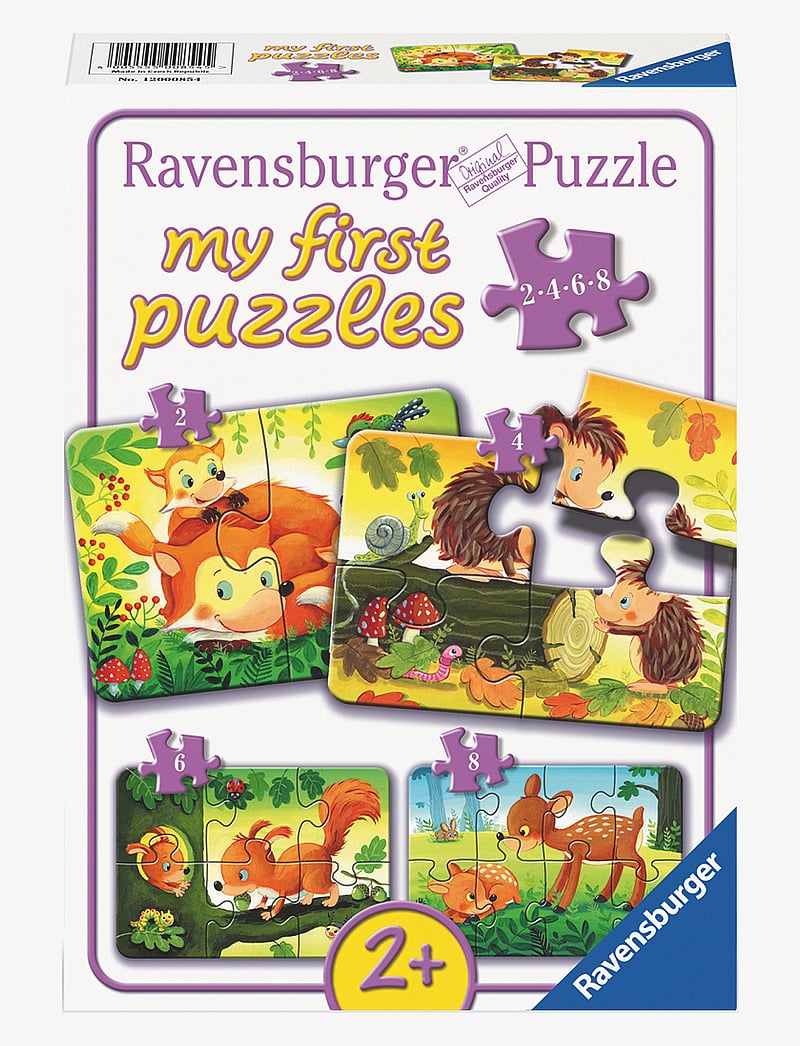 Ravensburger - Forest Animal Fun 2/4/6/8p - klassísk púsl - multi coloured - 0