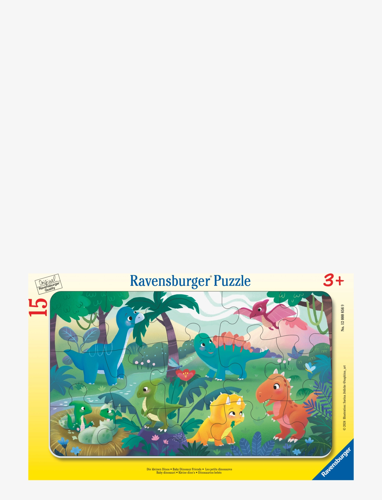 Ravensburger Baby Dinosaur Friends 15P, One Size, Multi/patterned, Puslespil > Klassiske Puslespil, Børn