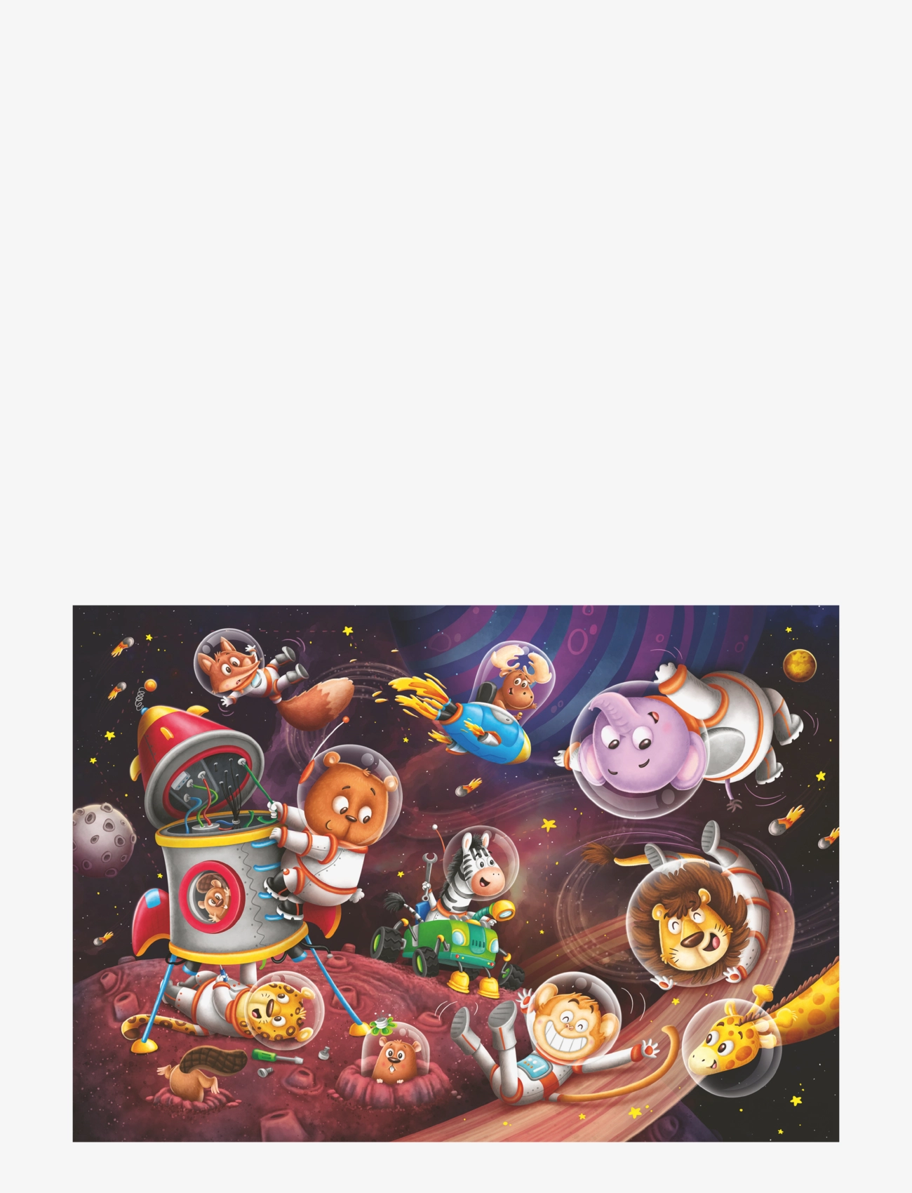 Ravensburger - Animals In Space 2x12p - classic puzzles - multi coloured - 1