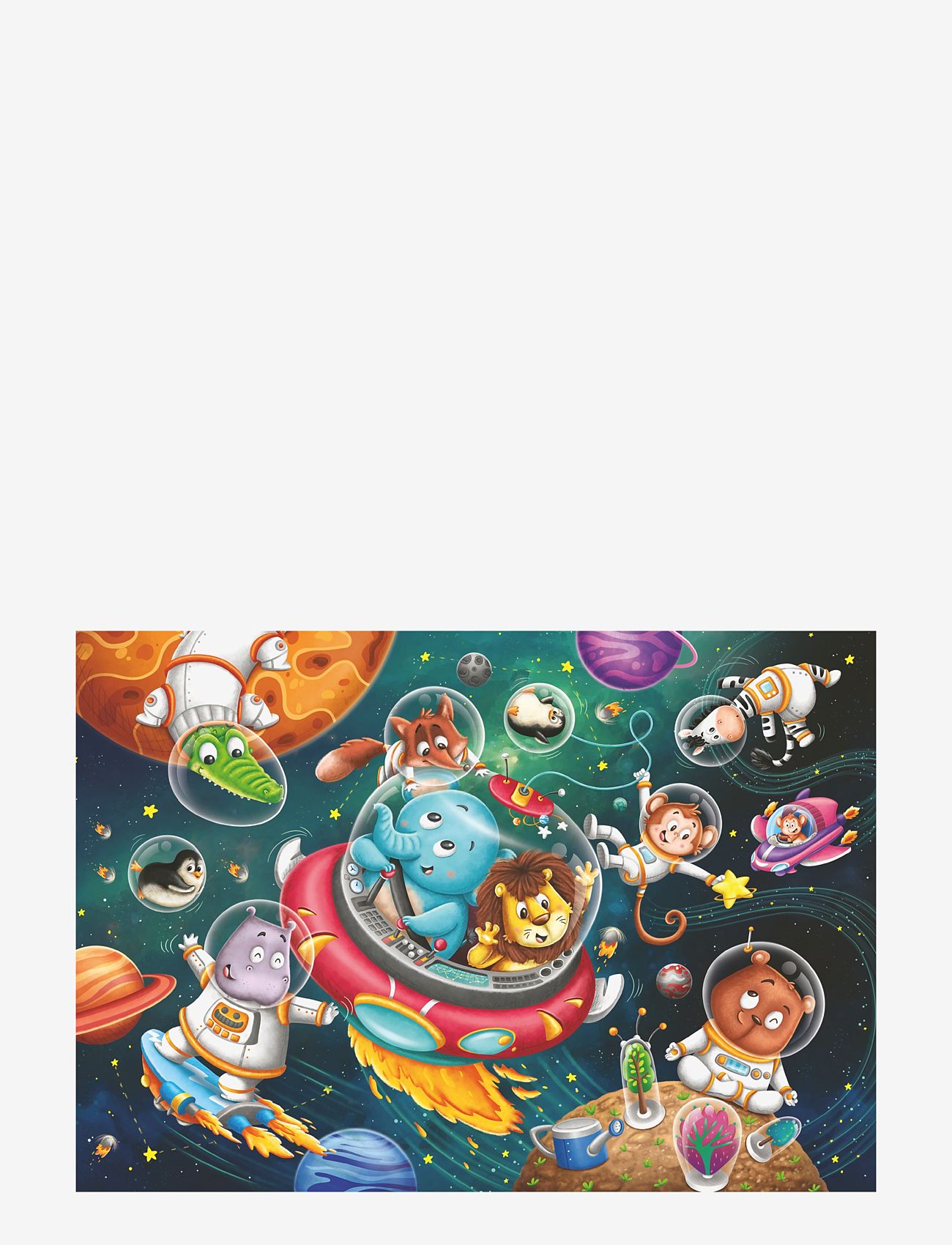 Ravensburger - Animals In Space 2x12p - klassiske puslespil - multi coloured - 2