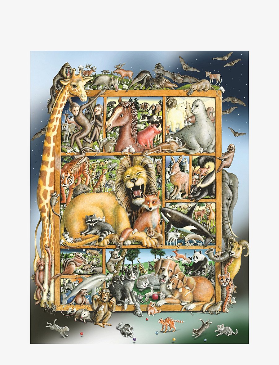 Ravensburger - Animals On The Shelf 100p - klassiske puslespil - multi coloured - 1