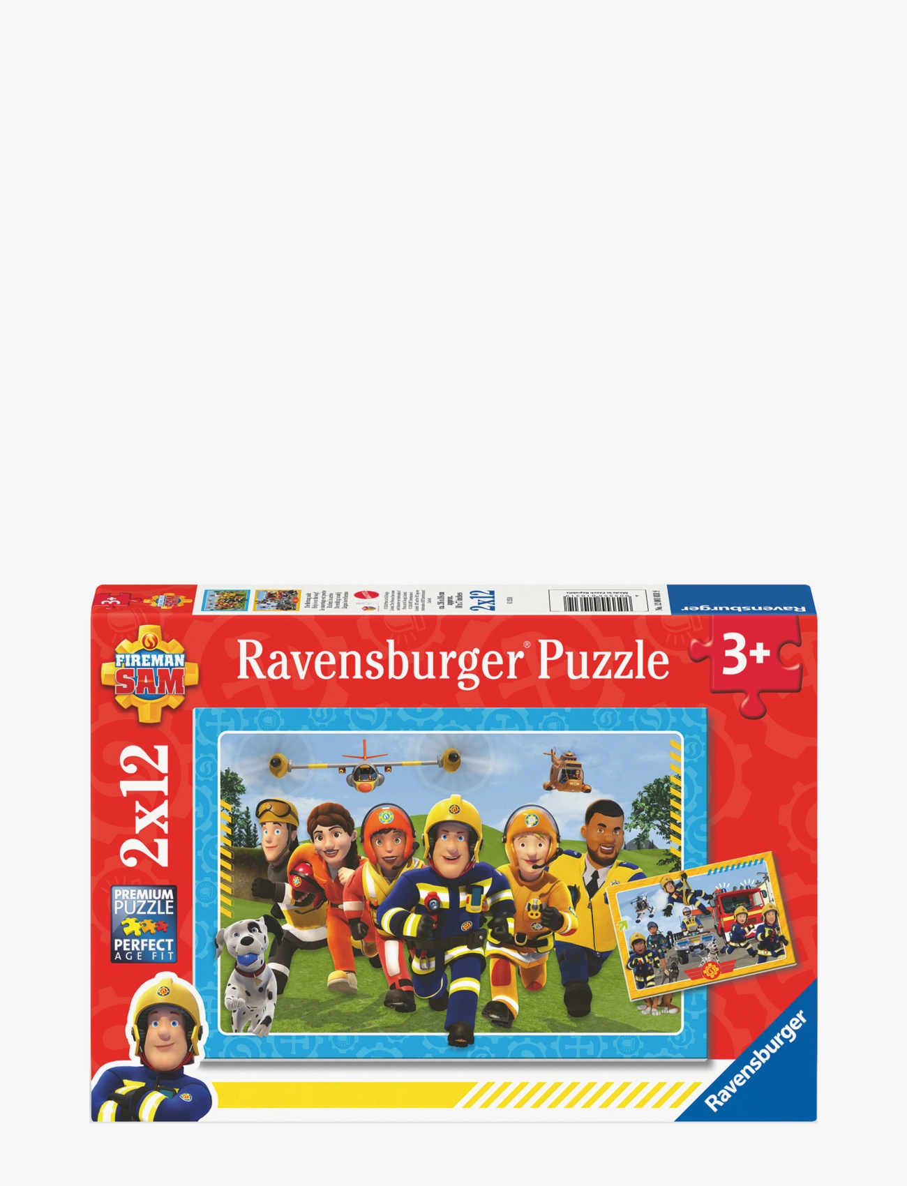Ravensburger Fireman Sam Rescuers Are Coming 2X12P, One Size, Multi/patterned, Puslespil > Klassiske Puslespil, Børn