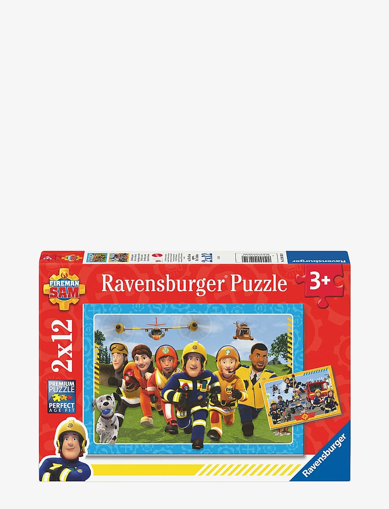 Ravensburger - Fireman Sam Rescuers are coming 2x12p - klassiska pussel - multi coloured - 0