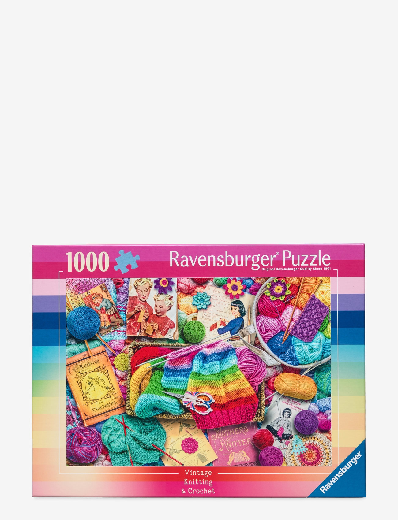 Ravensburger - Vintage Knitting & Crochet 1000p - klassiska pussel - multi coloured - 0