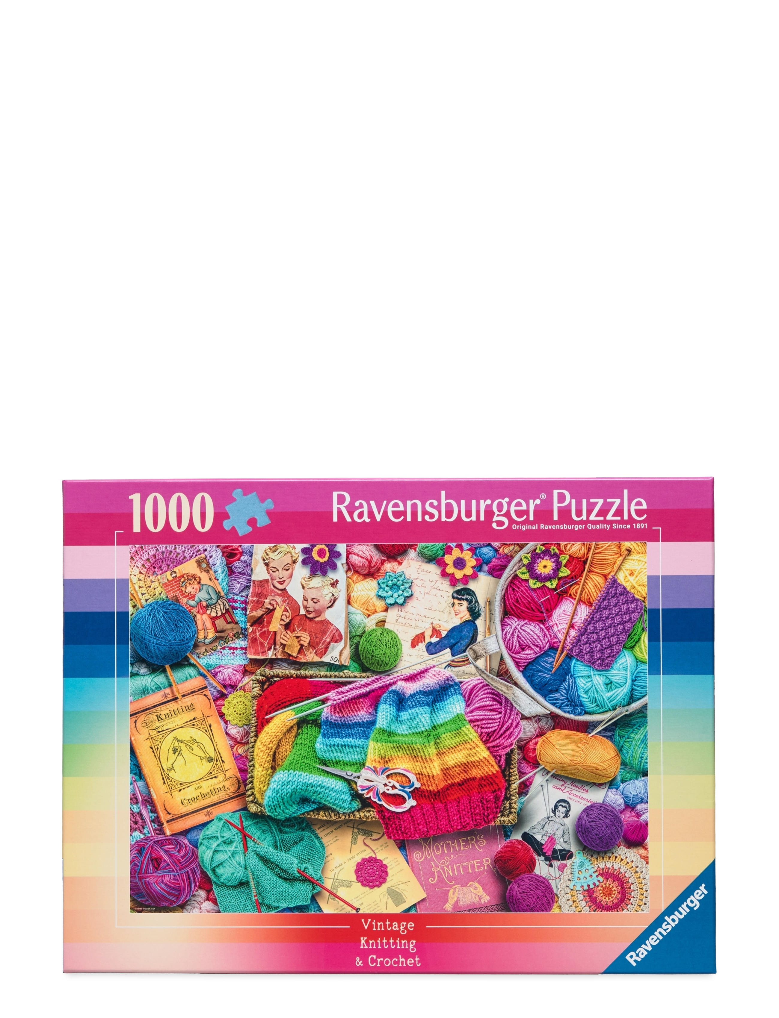 Ravensburger Vintage Knitting & Crochet 1000p - App deal - MULTI COLOURED / multi