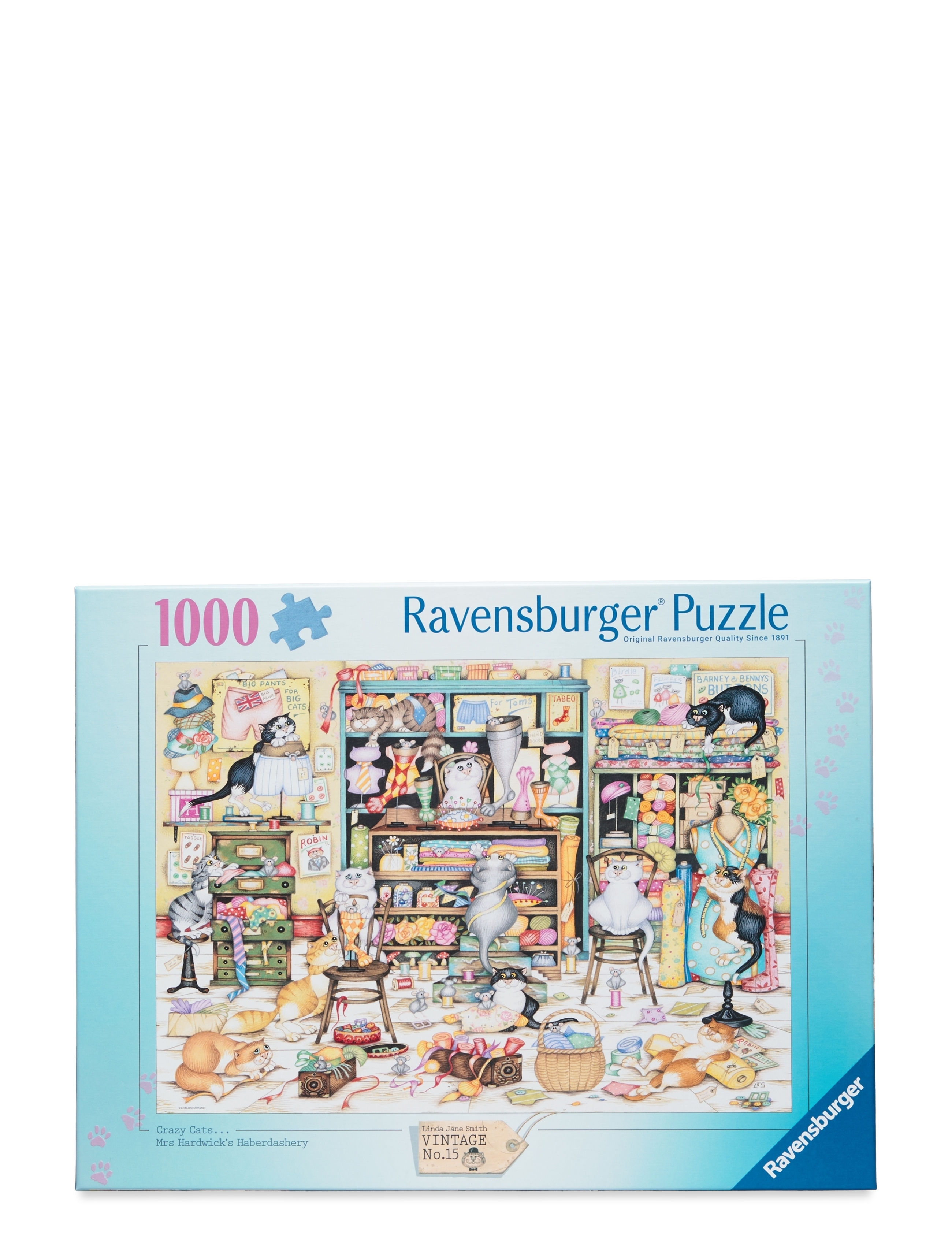 Ravensburger Crazy Cats Haberdashery 1000p - App deal - MULTI COLOURED / multi