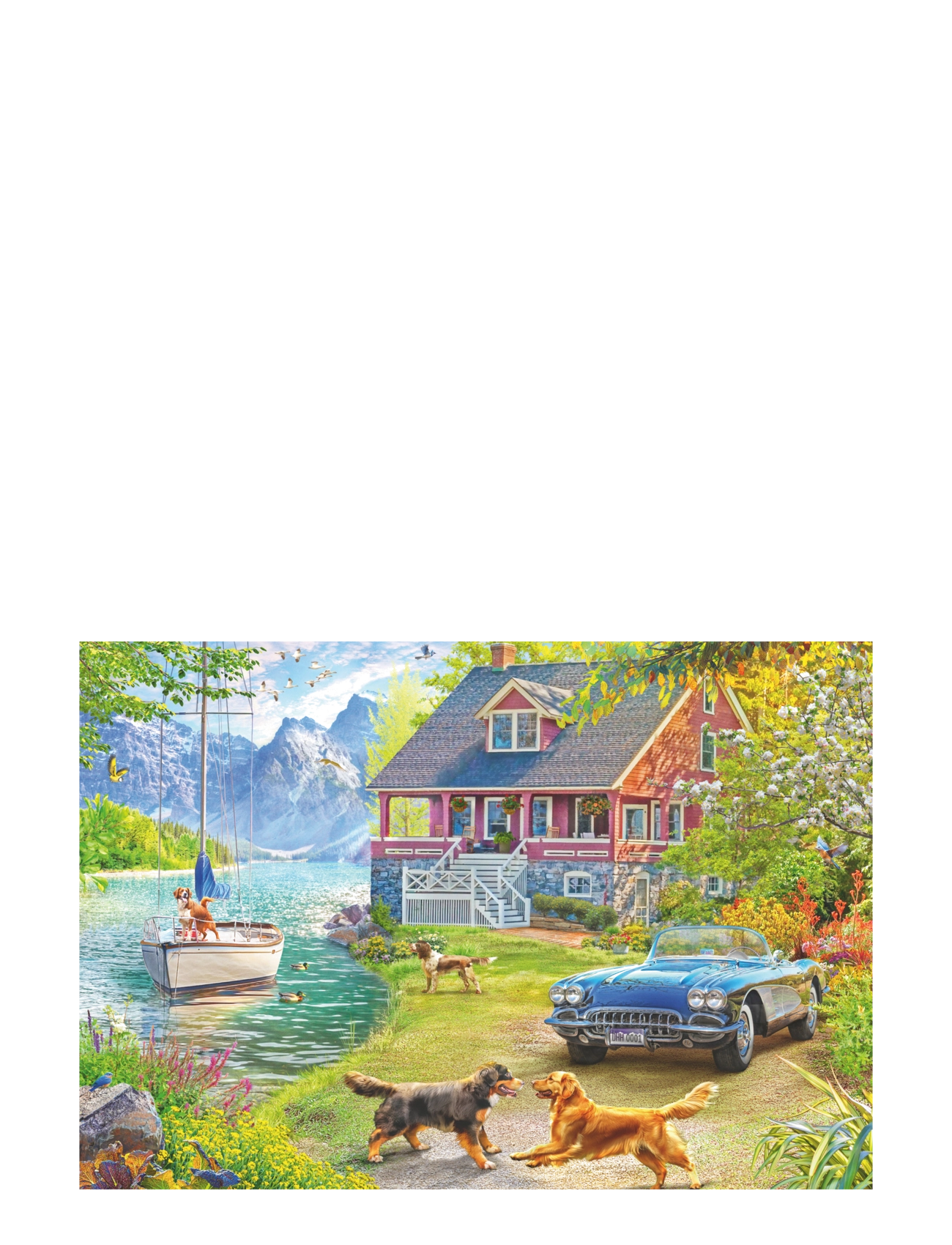 Ravensburger - Summer Lake House 200p Ad - klassísk púsl - multi coloured - 1
