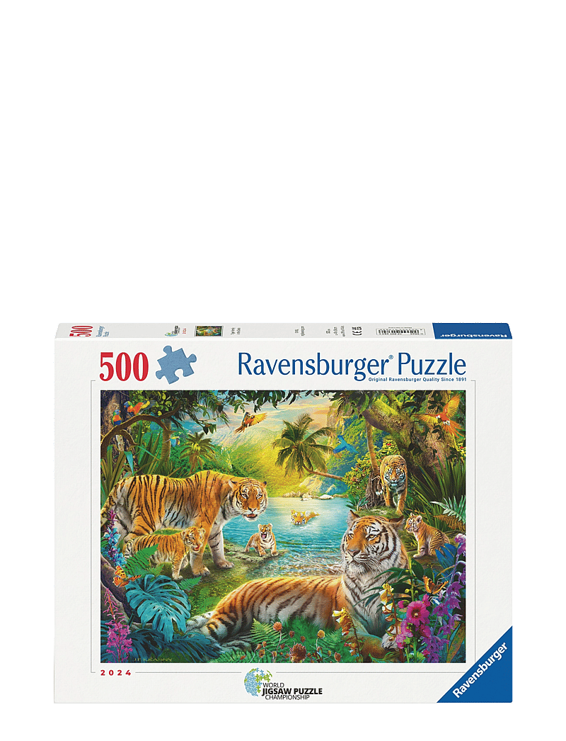 Ravensburger - Tiger Family In The Oasis 500p - klassísk púsl - multi coloured - 1