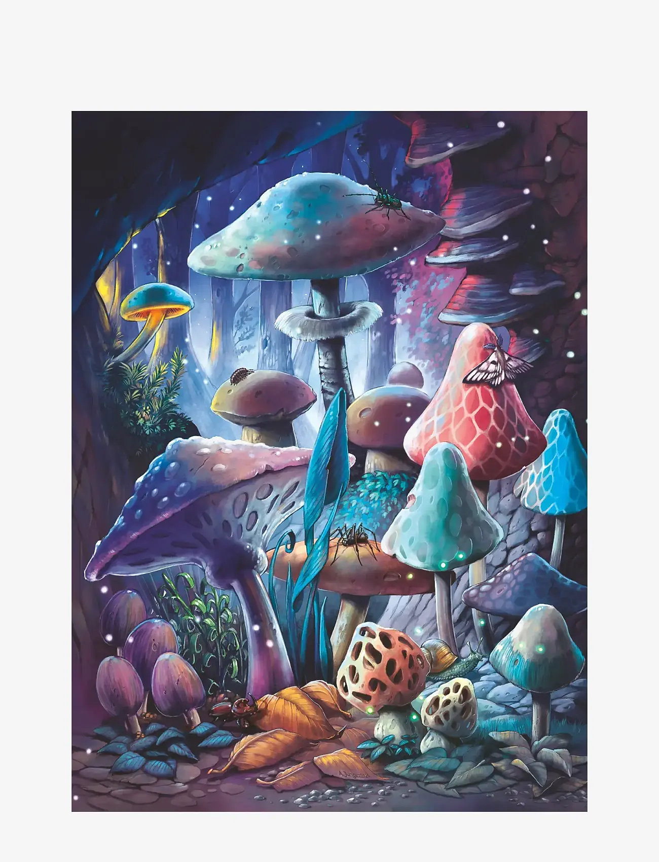 Ravensburger - Moonlight Mushrooms 500p glow - träpussel - multi coloured - 2