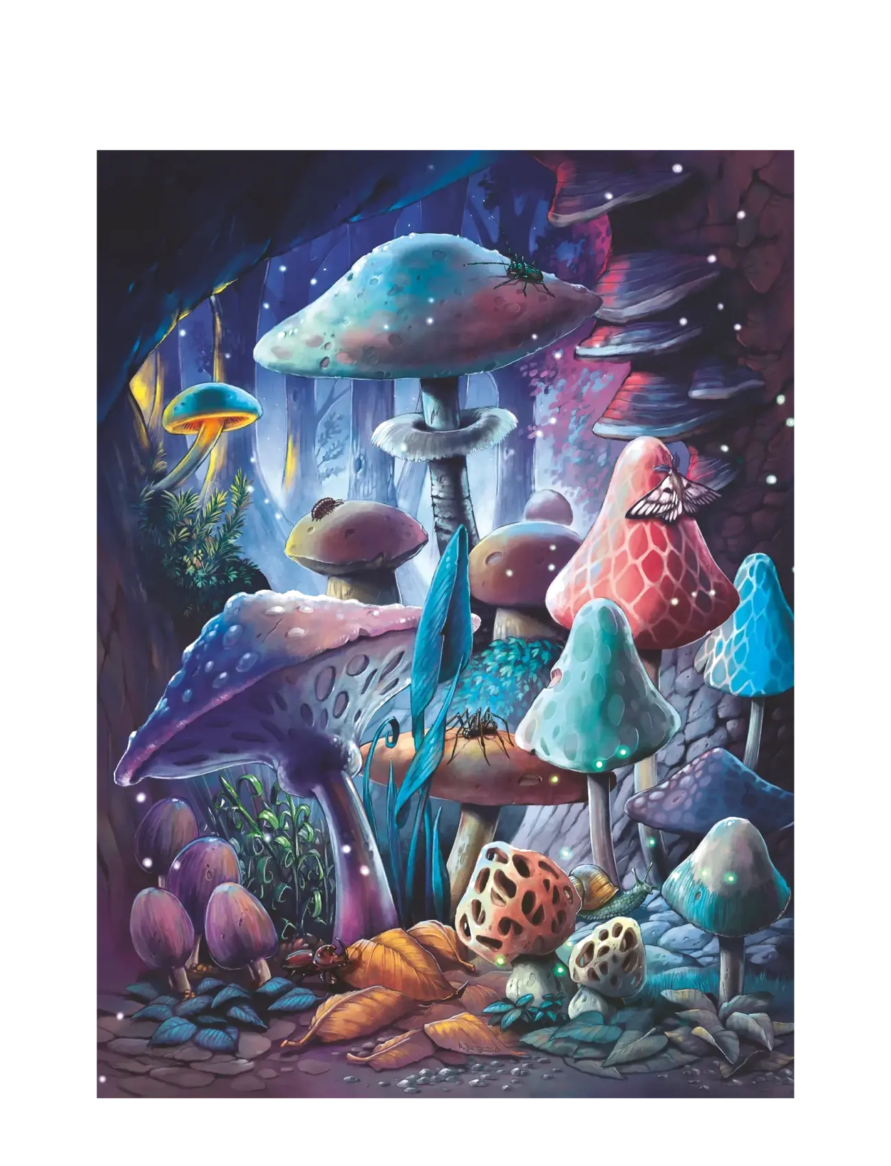 Ravensburger - Moonlight Mushrooms 500p glow - puiset palapelit - multi coloured - 2