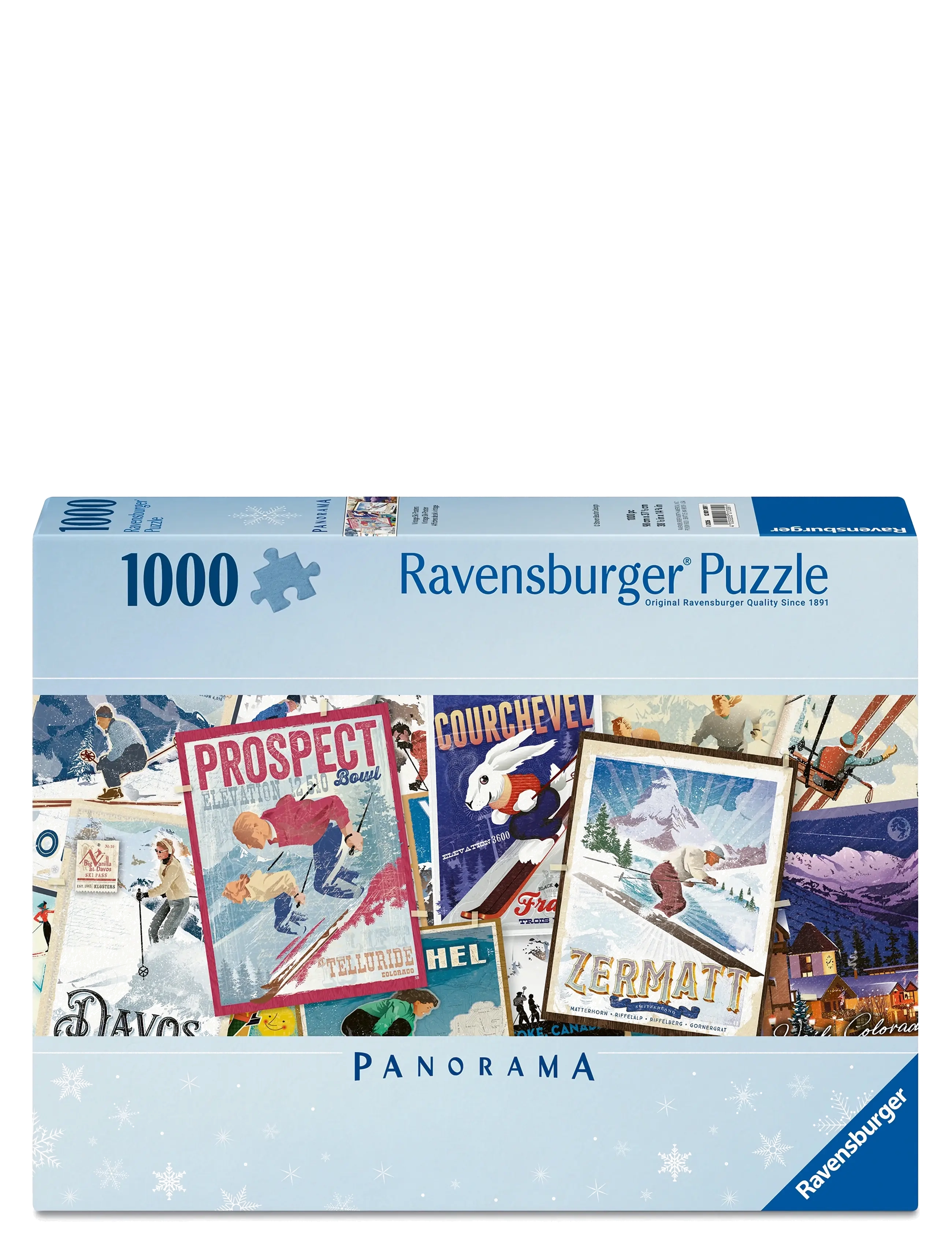 Ravensburger Vintage Ski Posters 1000P, One Size, Multi/patterned, Puslespil > Klassiske Puslespil, Børn