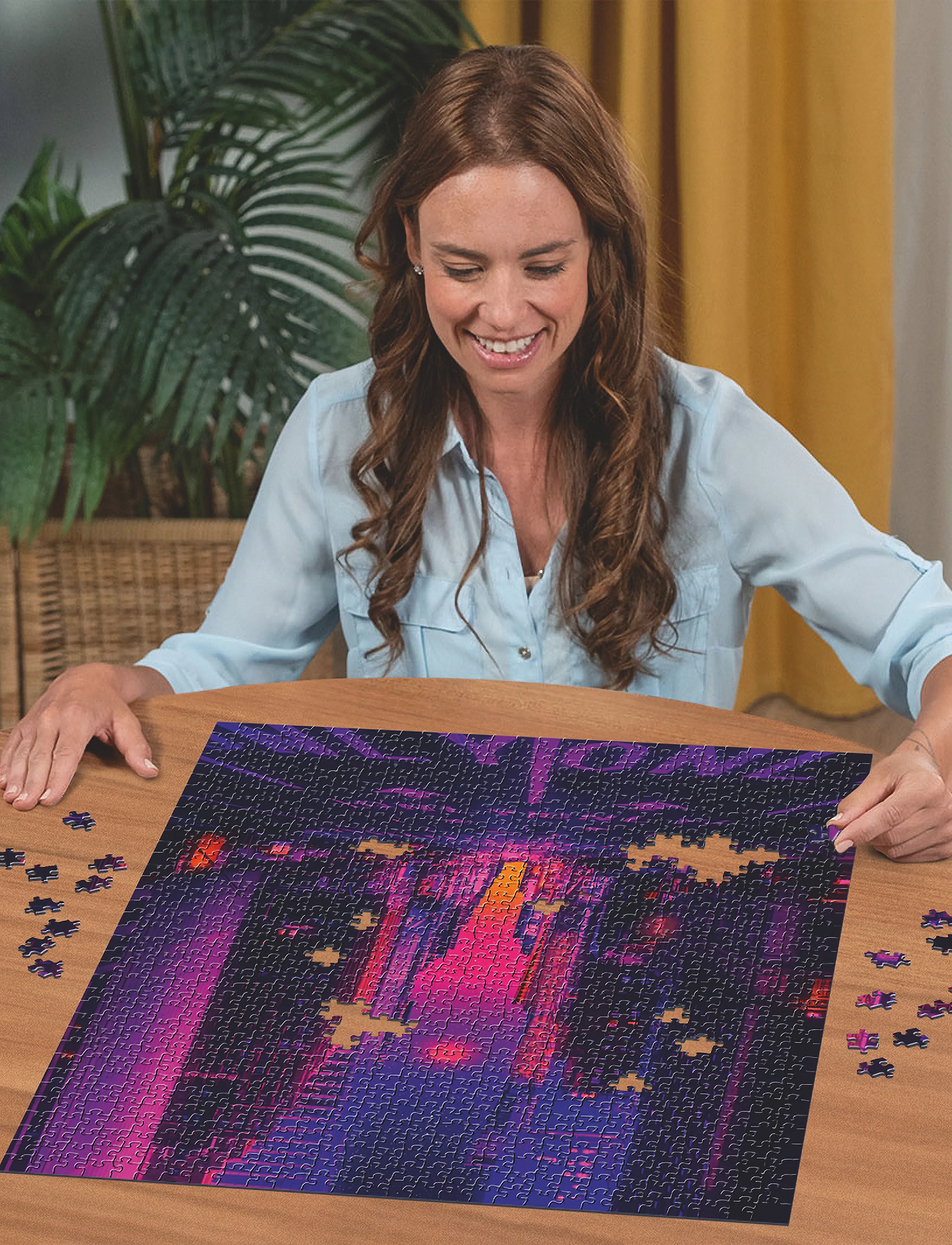 Ravensburger New York In Neon 1000P, Classic Puslespil, Multi/mønstret, Str: ONE SIZE