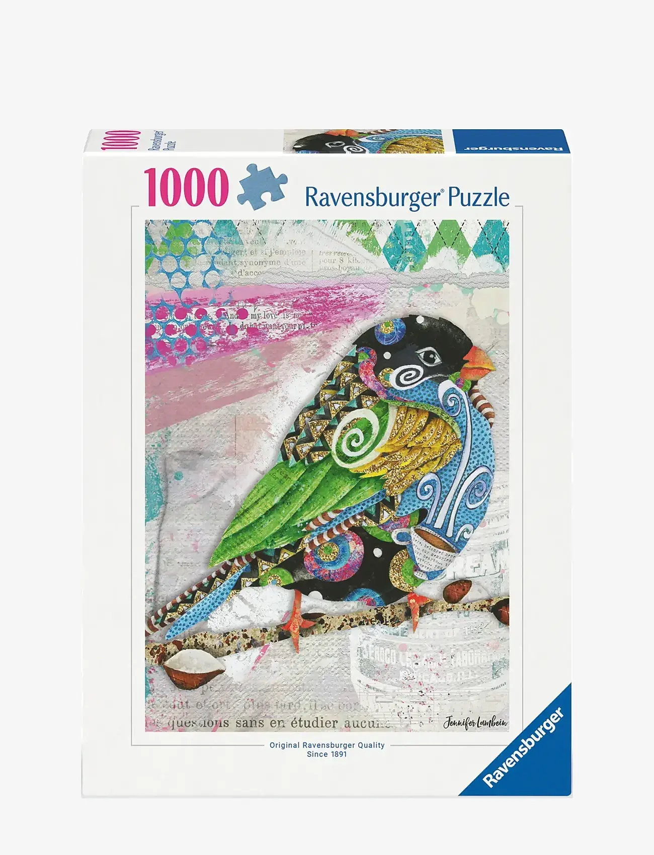 Ravensburger - Swirly Bird 1000p - klassísk púsl - multi coloured - 0