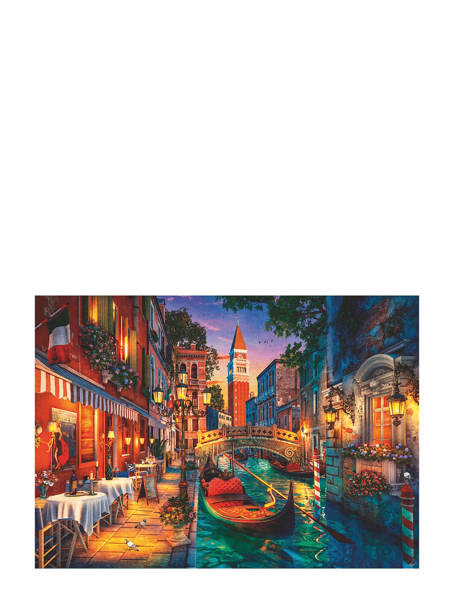 Ravensburger - Canal Cruise In Venice 1000p - klassísk púsl - multi coloured - 2