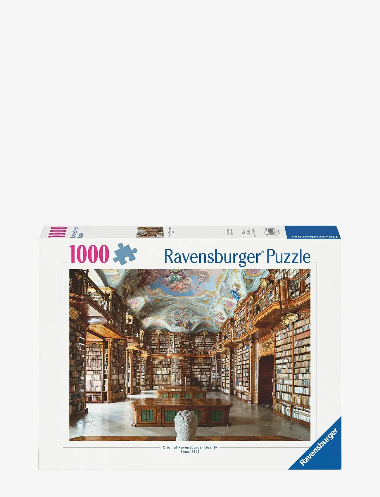 Ravensburger - Library at St. Florian Monastery 1000p - klassiske puslespil - multi coloured - 0