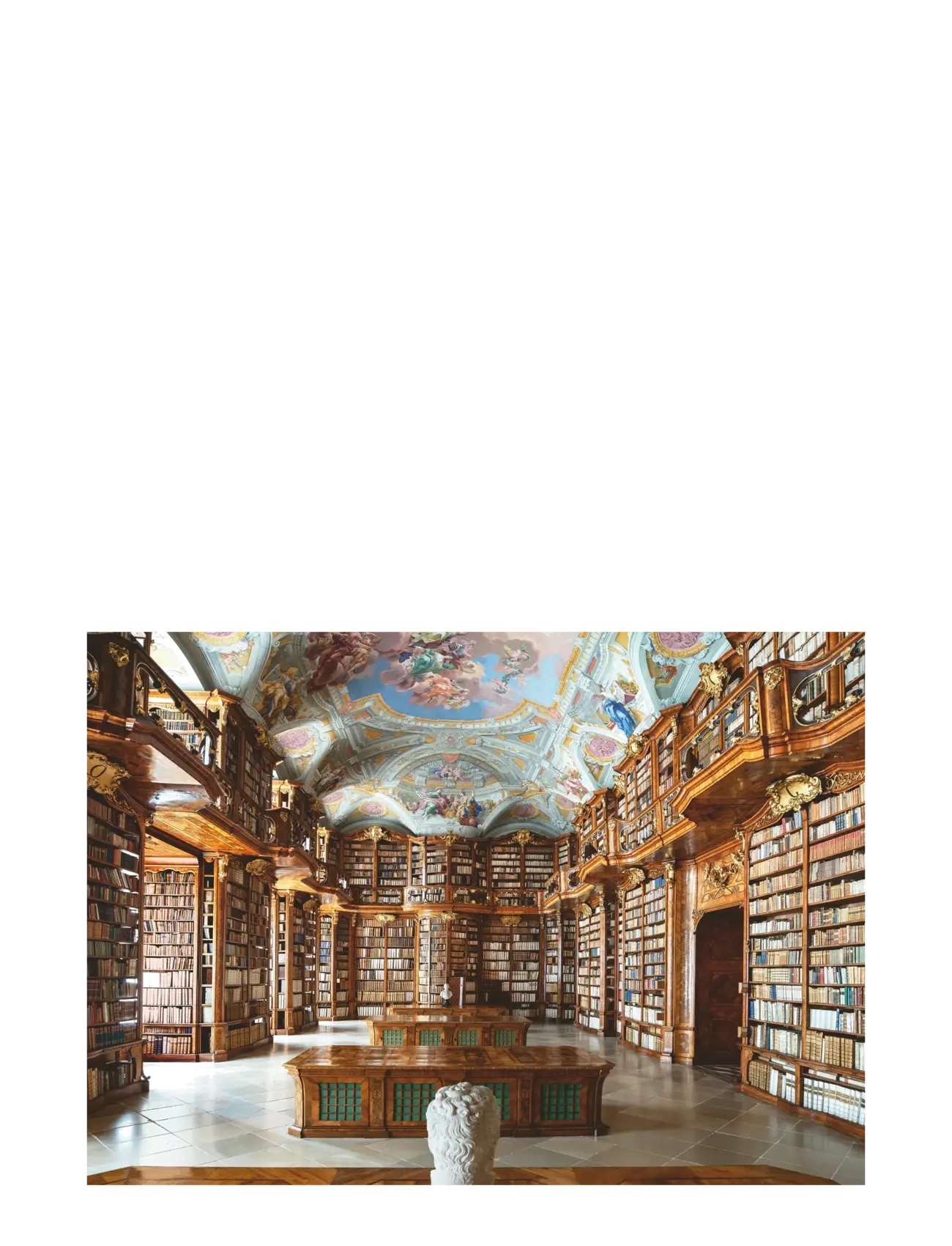 Ravensburger - Library at St. Florian Monastery 1000p - klassiske puslespil - multi coloured - 1