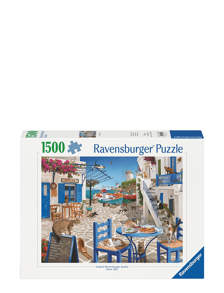 Ravensburger - Cats Of Mykonos 1500p - klassísk púsl - multi coloured - 0